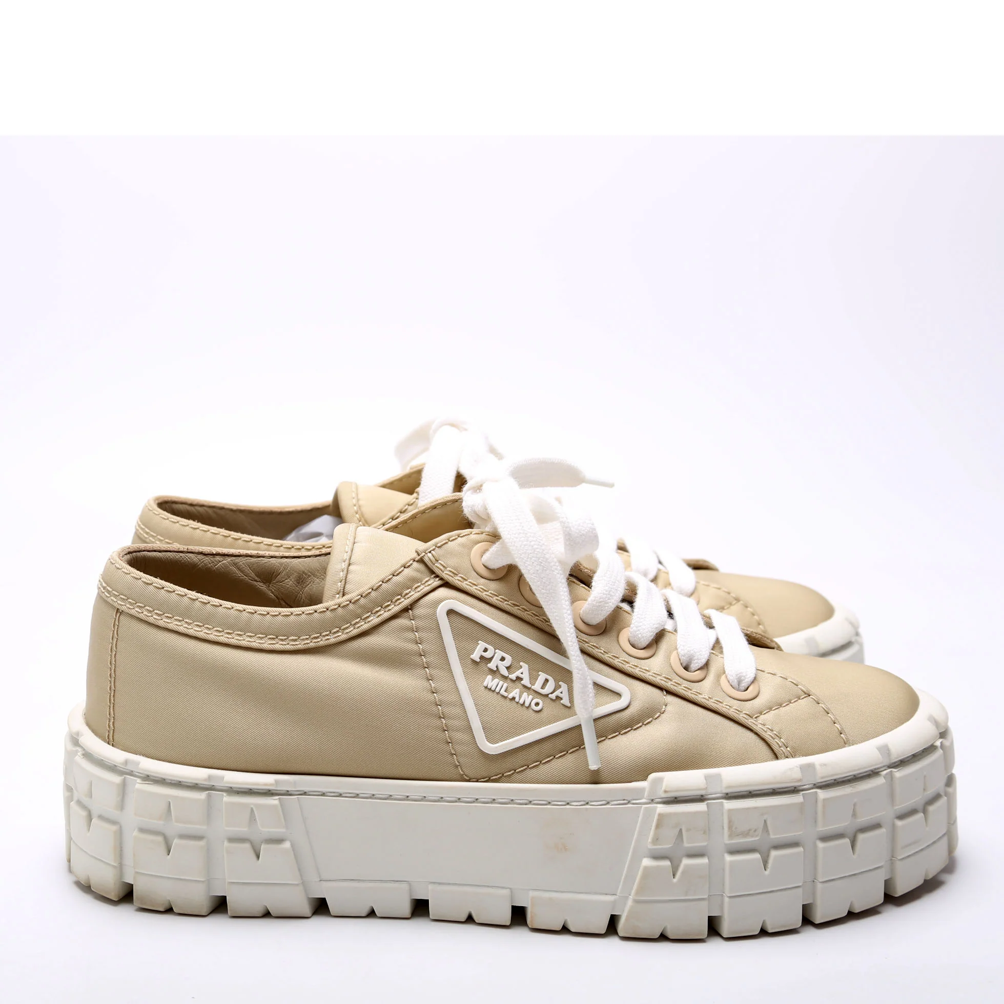 Double Wheel Sneakers Size 38 Beige - Image 3