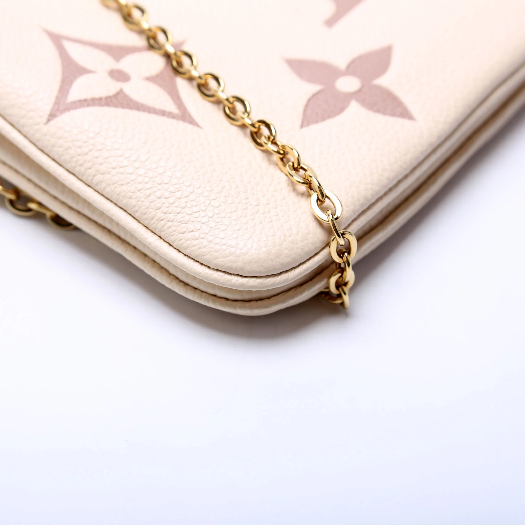 Double Zip Pochette Bicolor Empreinte - Image 5