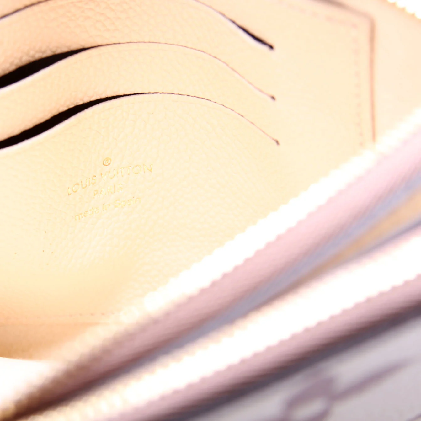 Double Zip Pochette Bicolor Empreinte - Image 8