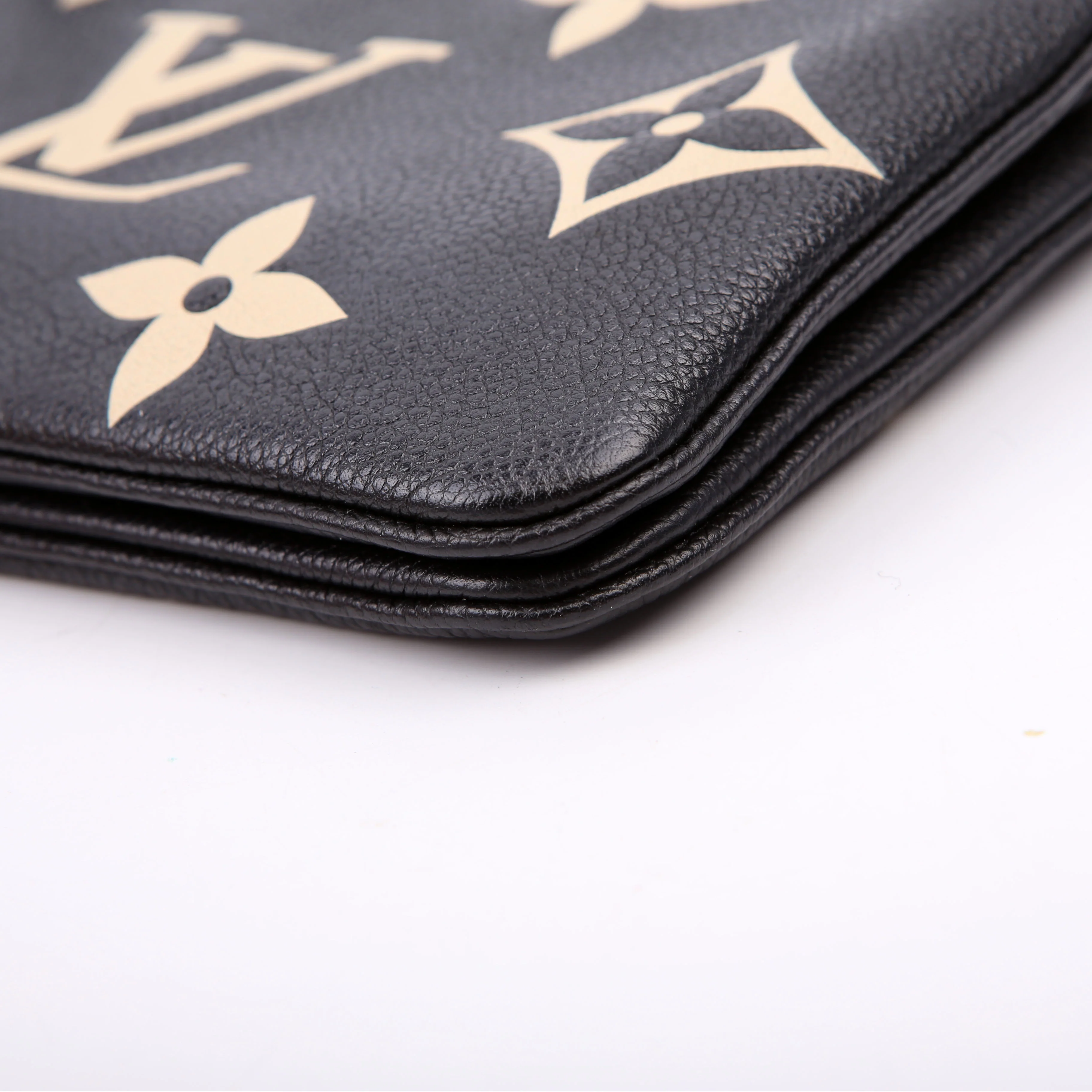 Double Zip Pochette Bicolor Empreinte - Image 5