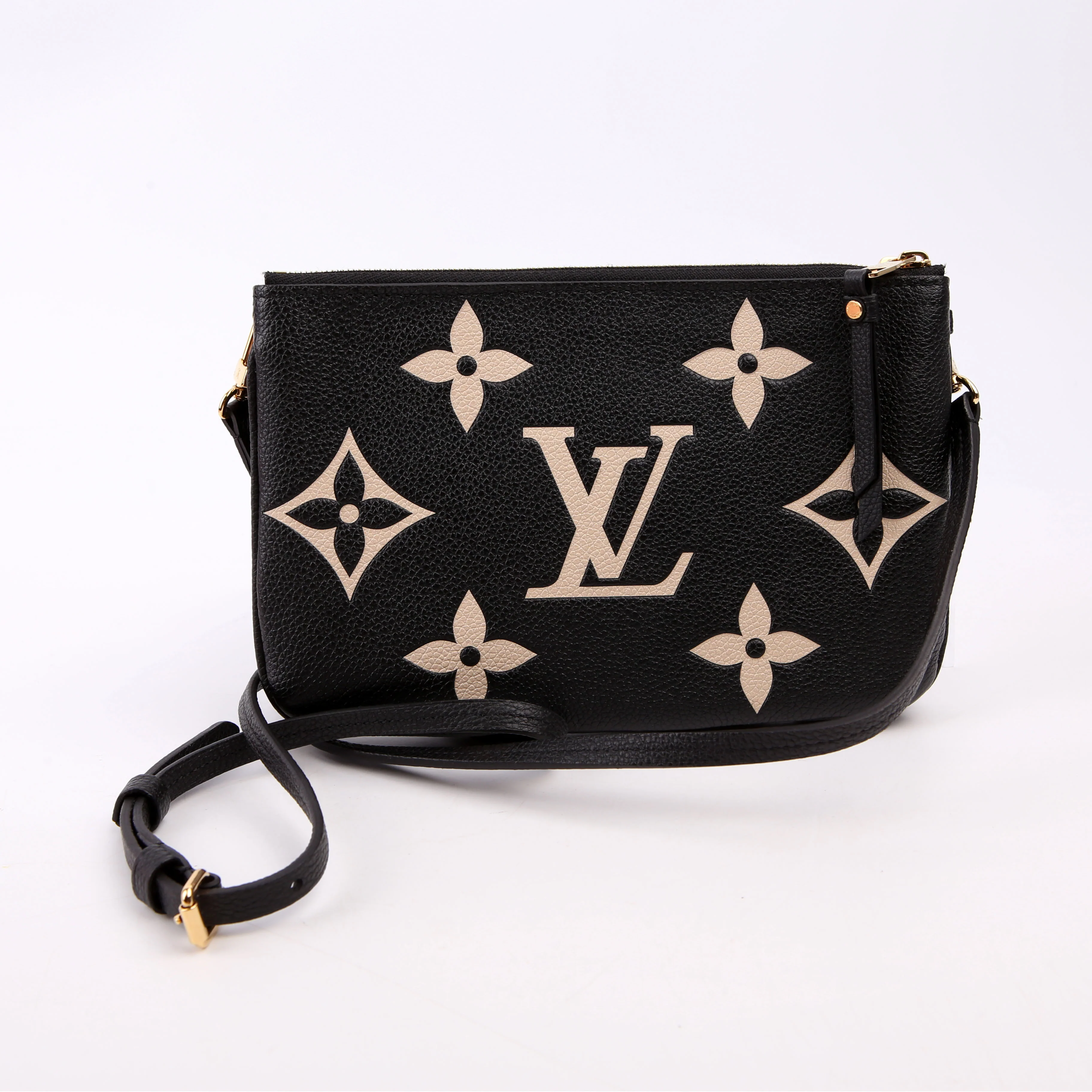 Double Zip Pochette Bicolor Empreinte Black - Image 3