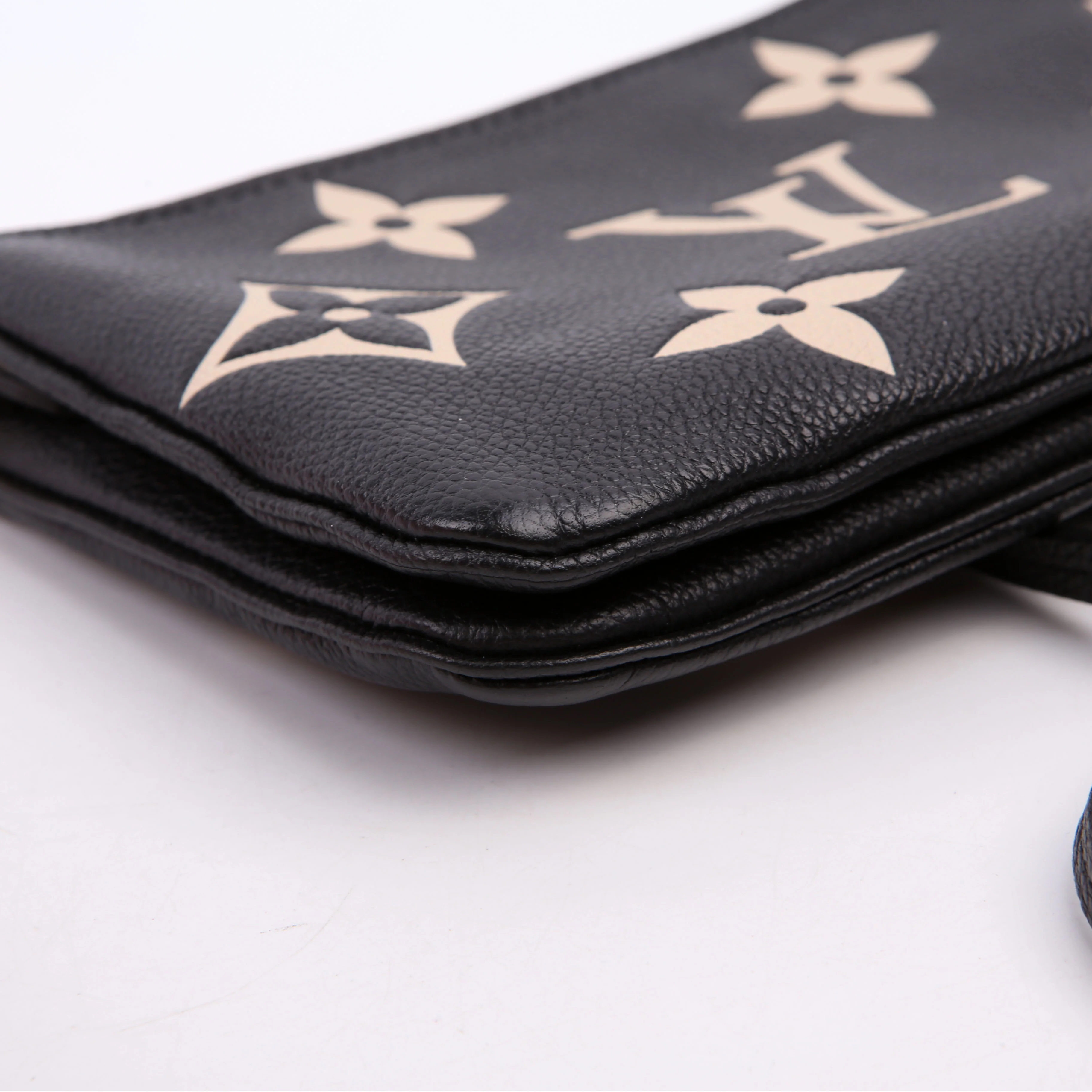 Double Zip Pochette Bicolor Empreinte Black - Image 5