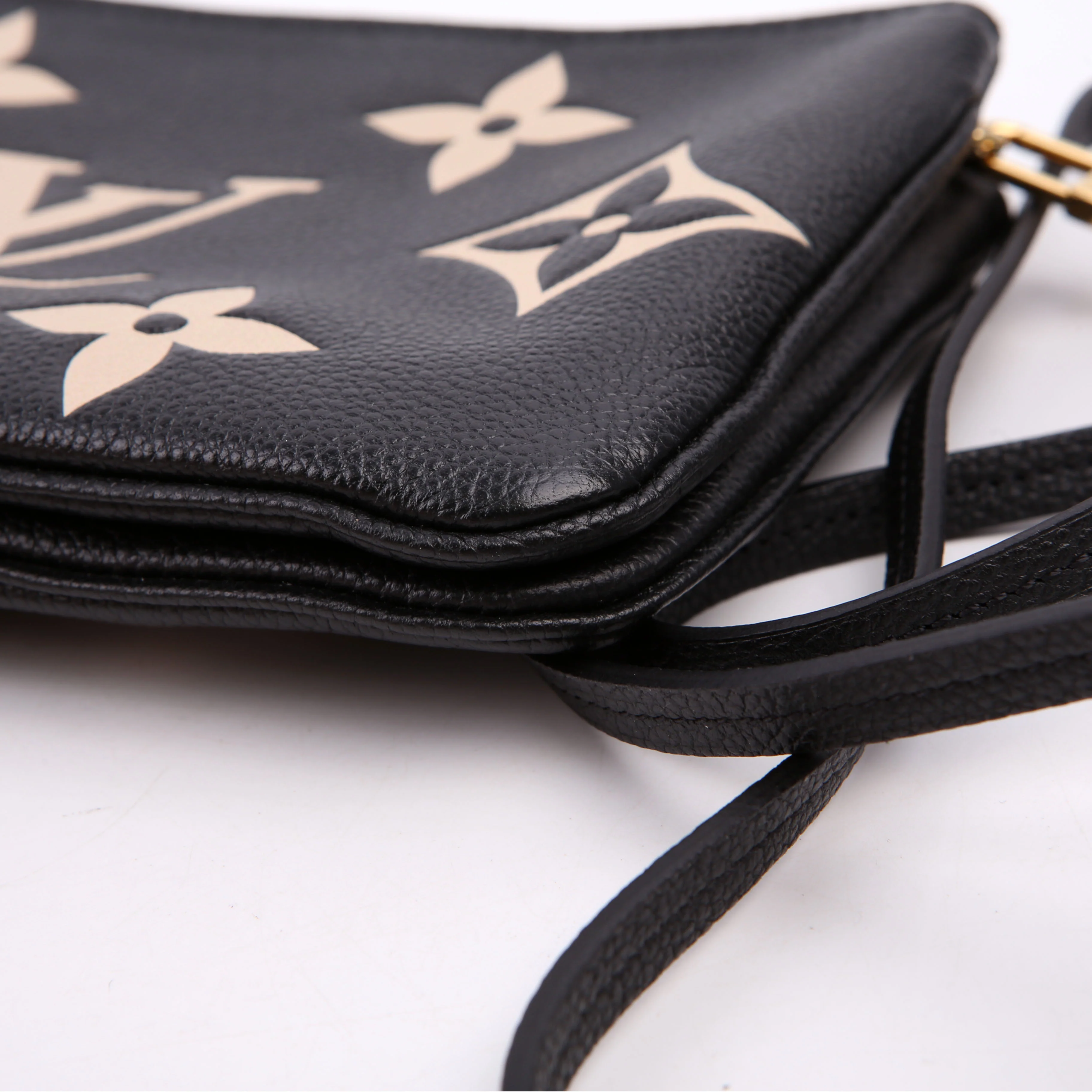 Double Zip Pochette Bicolor Empreinte Black - Image 6