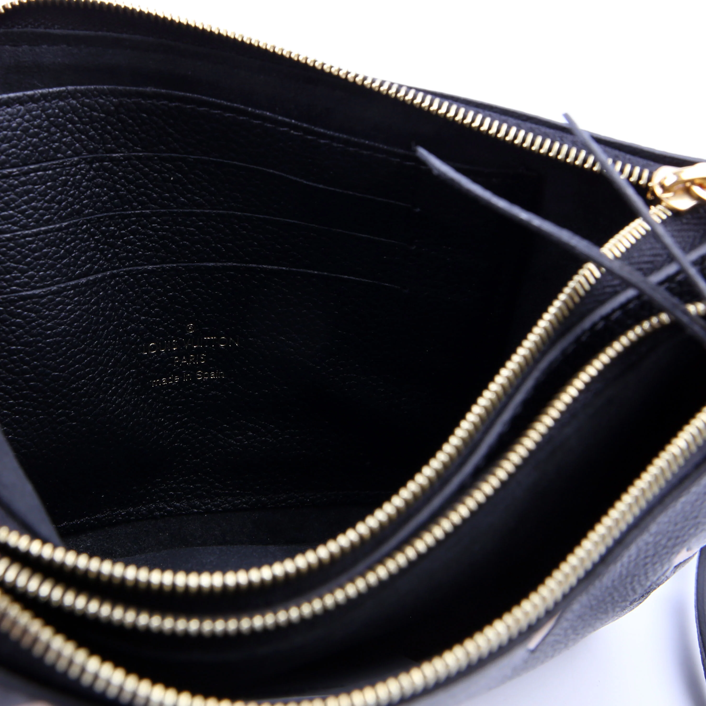 Double Zip Pochette Bicolor Empreinte Black - Image 8