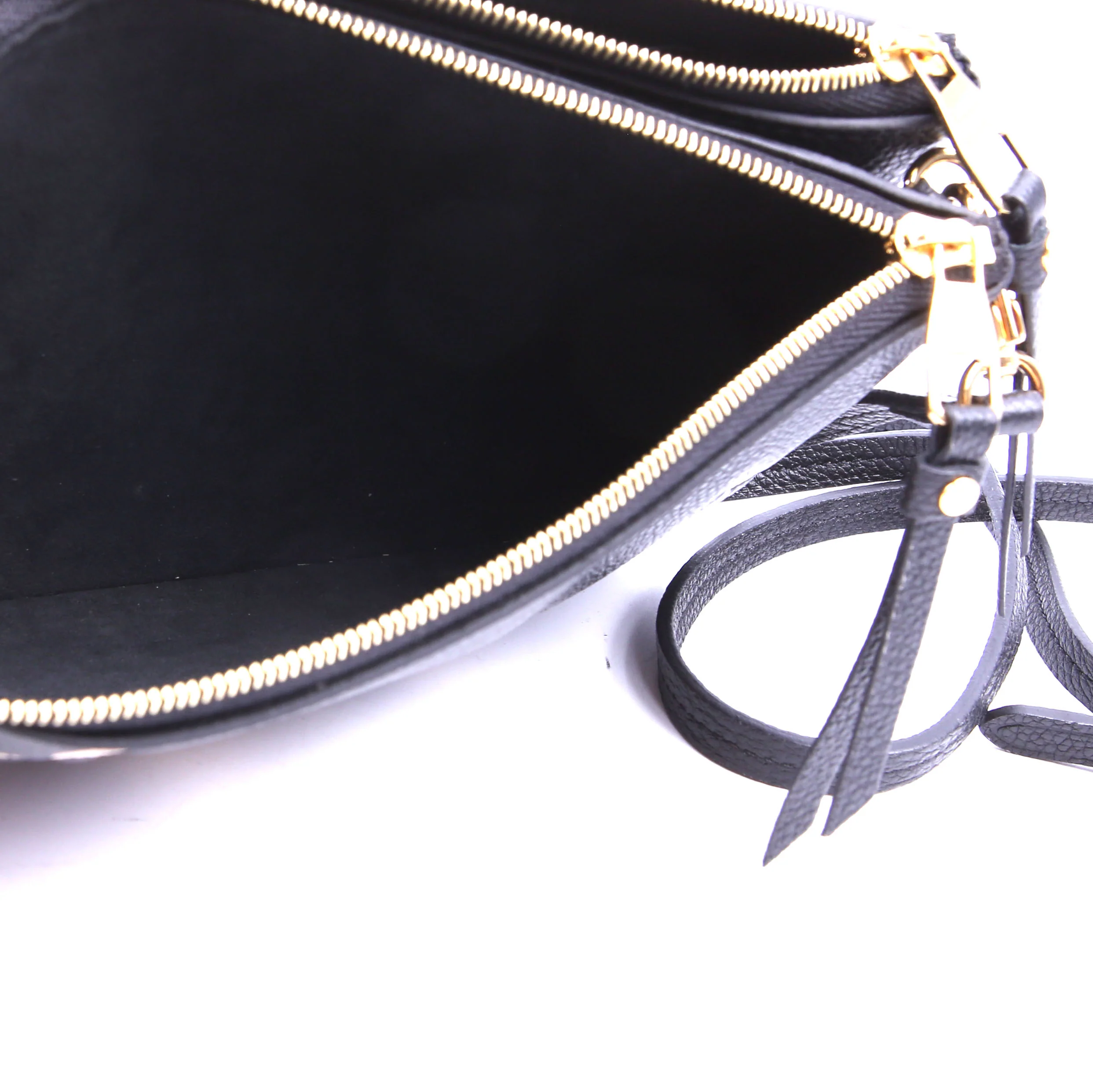 Double Zip Pochette Bicolor Empreinte Black - Image 9