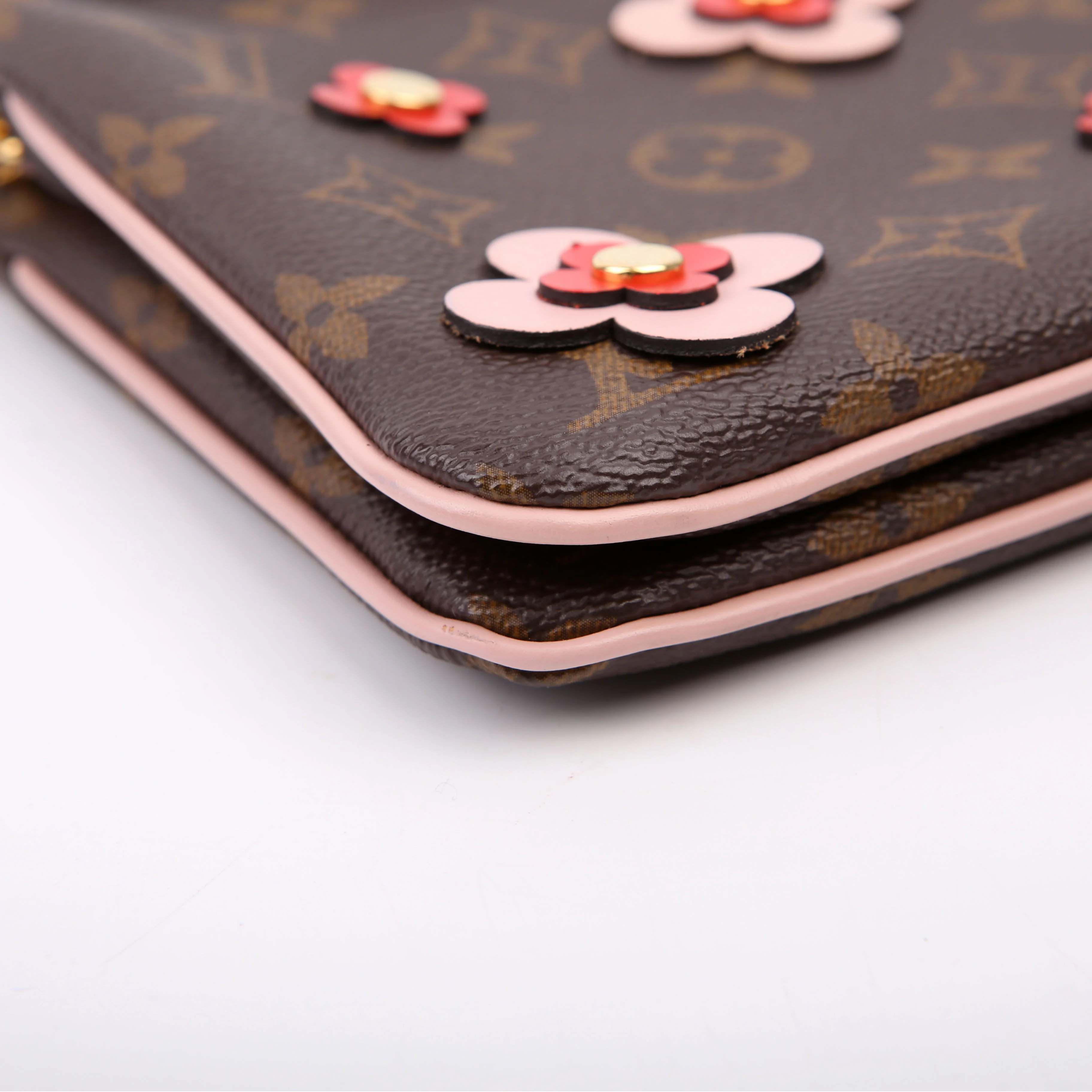 Double Zip Pochette Blooming Flowers - Image 5
