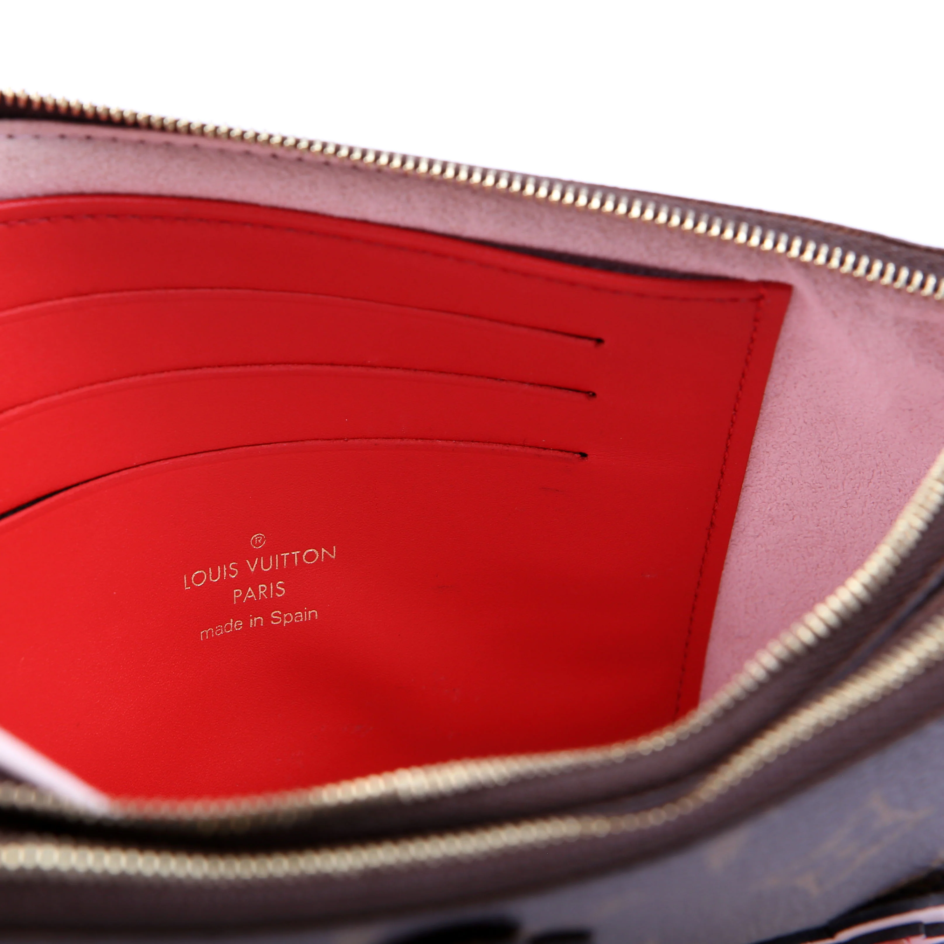 Double Zip Pochette Blooming Flowers - Image 9