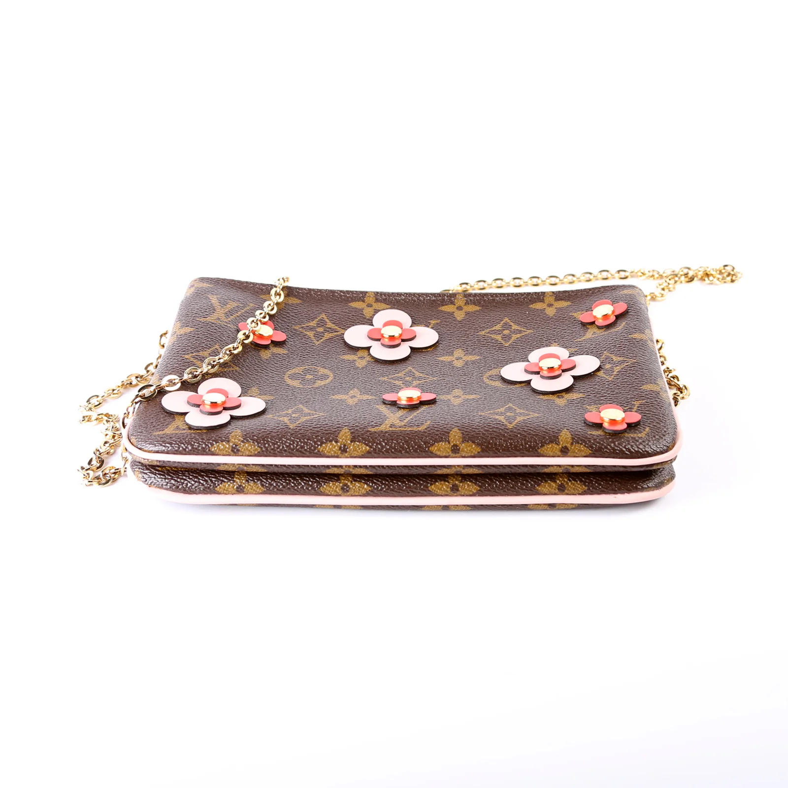 Double Zip Pochette Blooming Flowers - Image 5