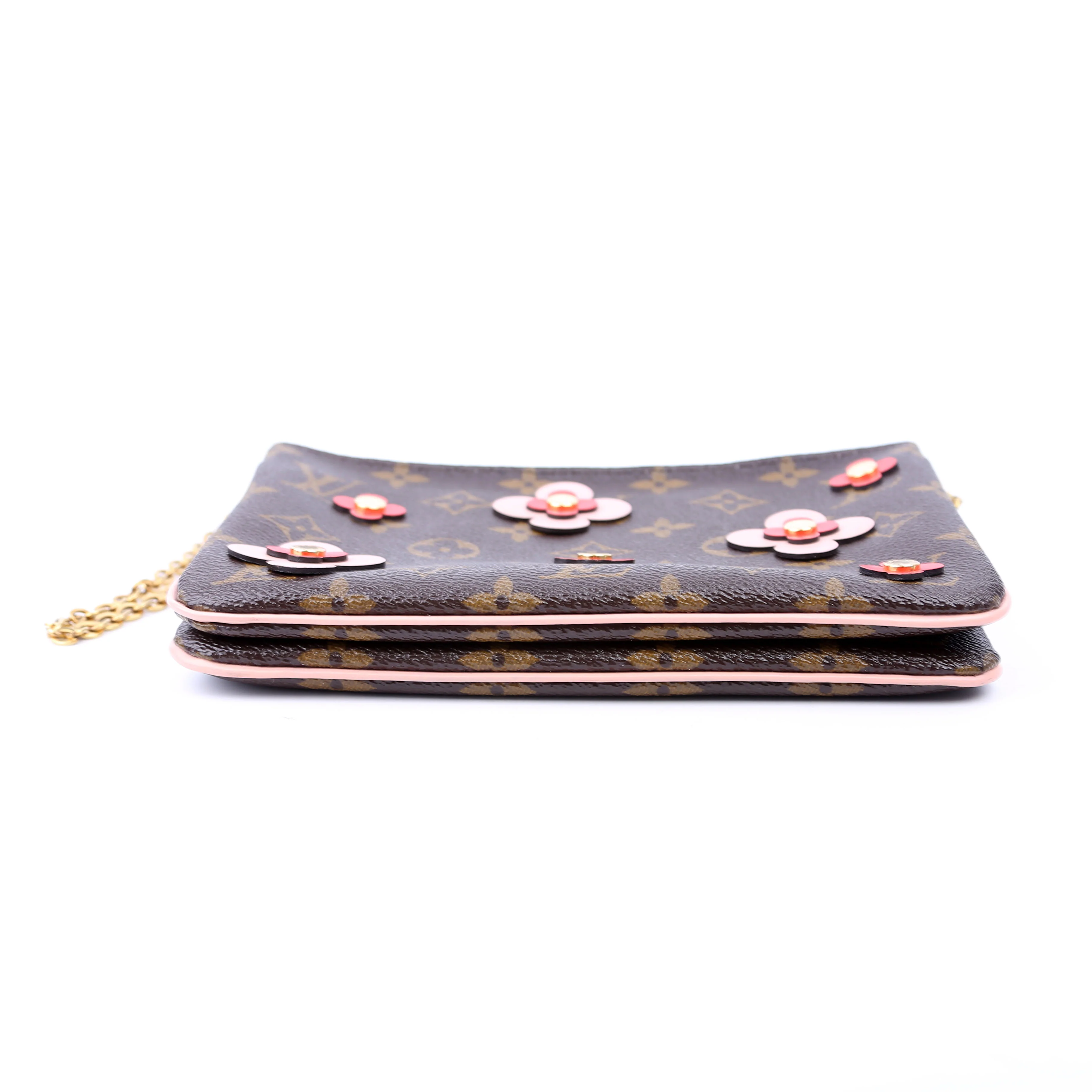 Double Zip Pochette Blooming Flowers Monogram - Image 5