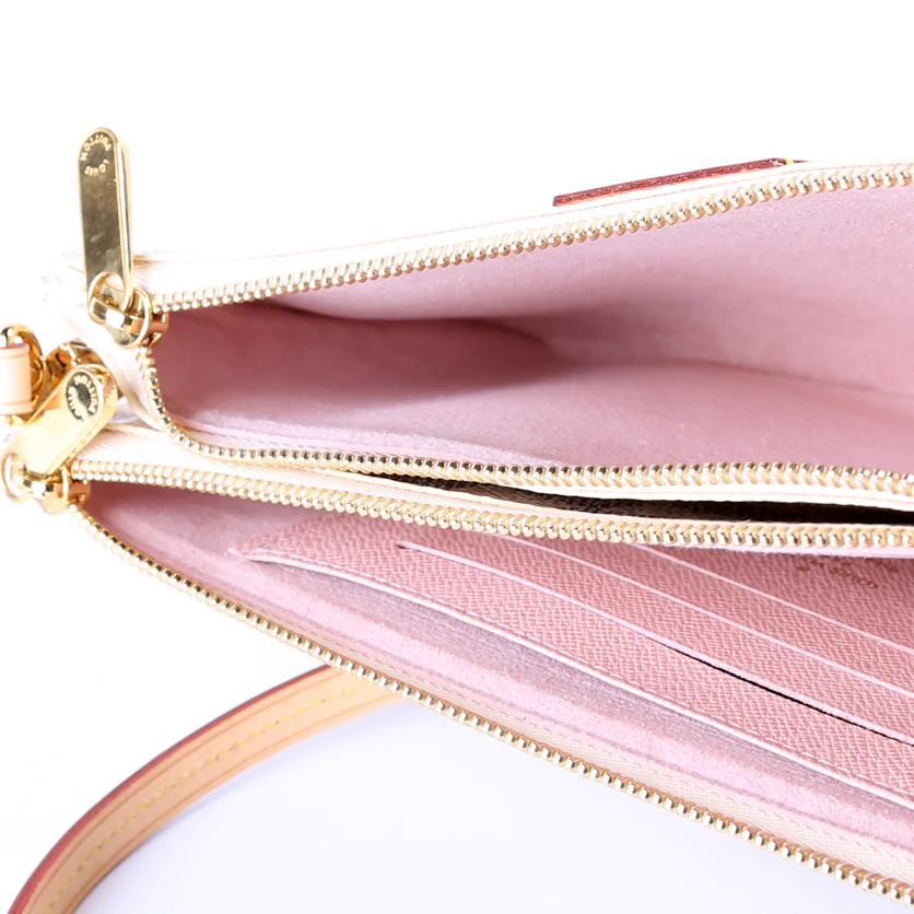 Double Zip Pochette Damier Azur - Image 9