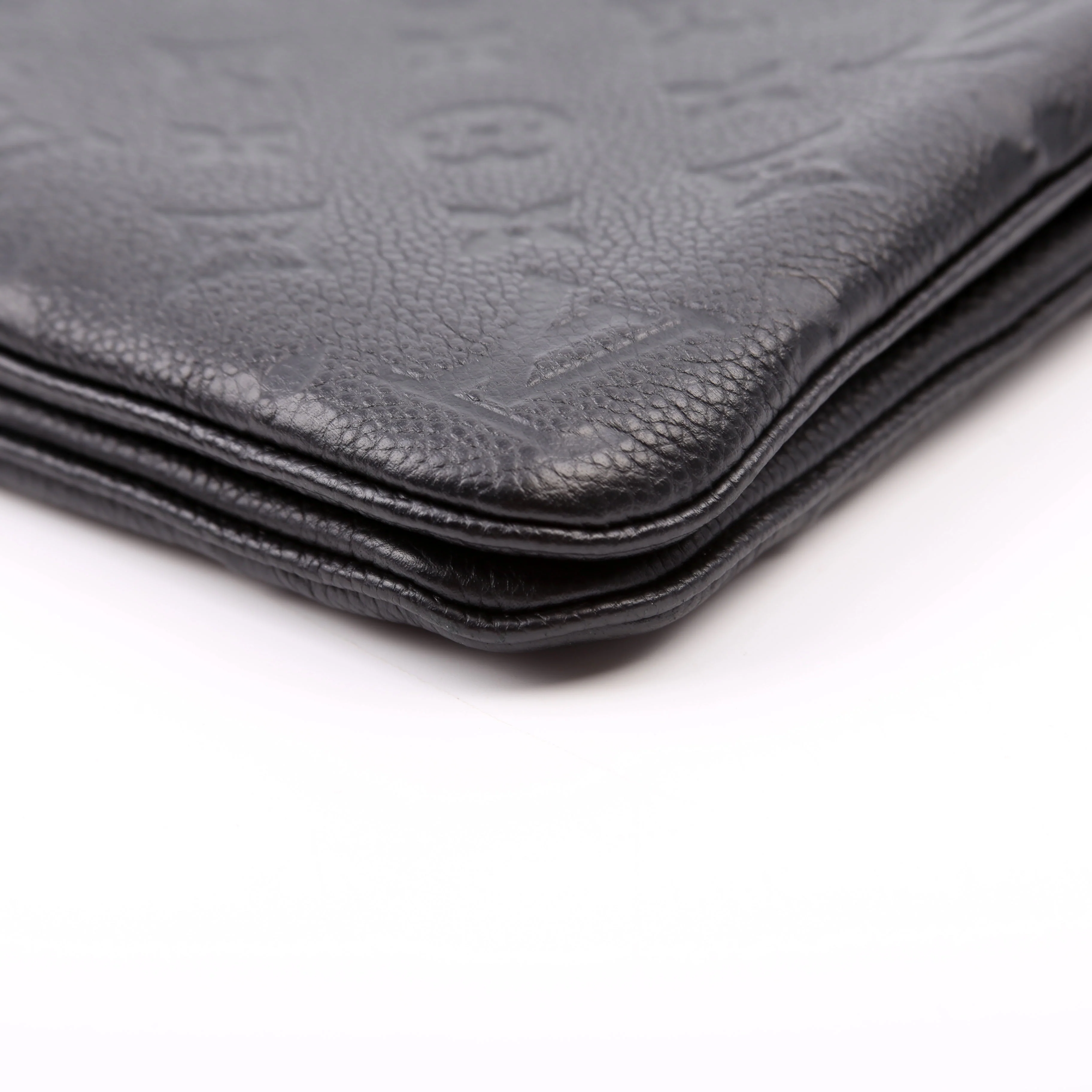 Double Zip Pochette Empreinte Black - Image 7