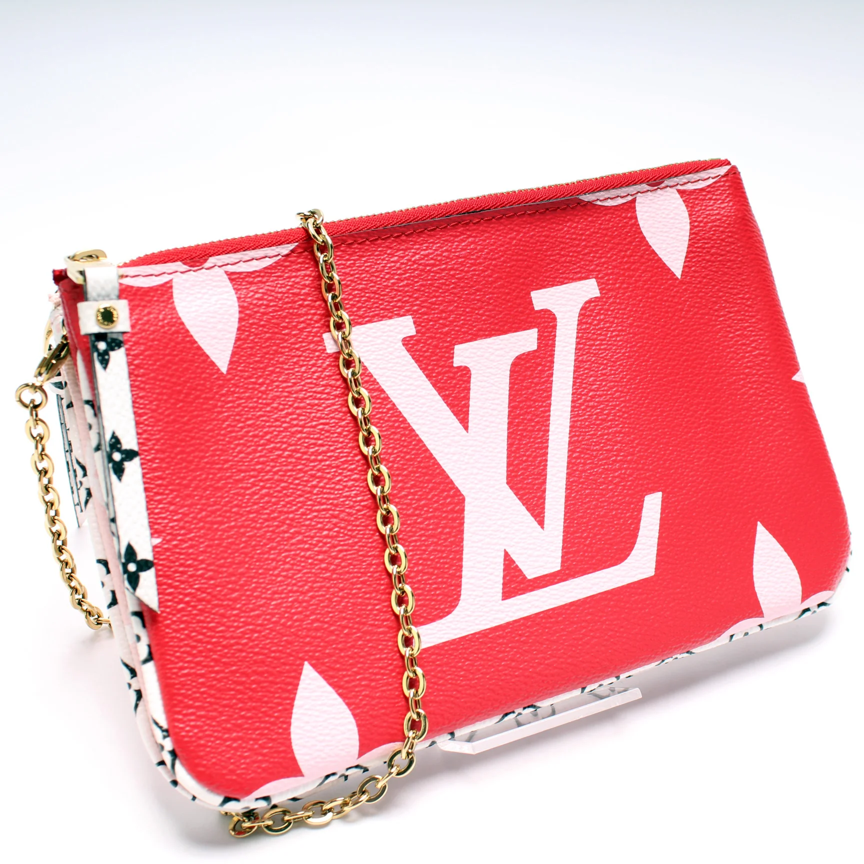 Double Zip Pochette Giant Monogram Rouge - Image 2