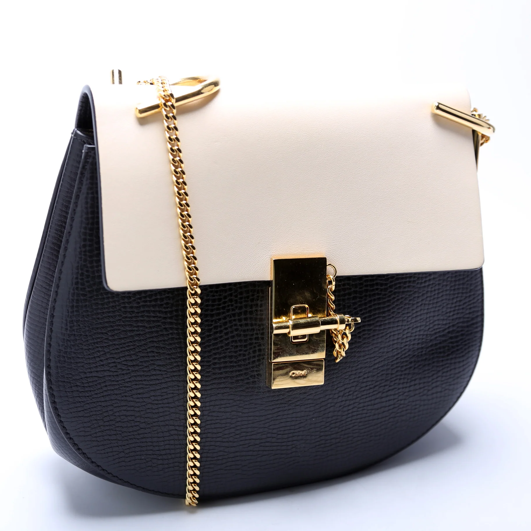 Drew Crossbody Medium Cream and Black - Image 2