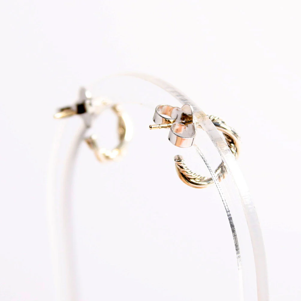 EARRINGS: PETITE INFINITY HUGGIE HOOPS 925/PAVE - Image 4