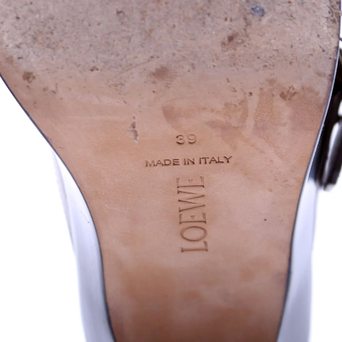 Ease Buckled Leather Heeled Sandals Size 39 Brown - Image 7