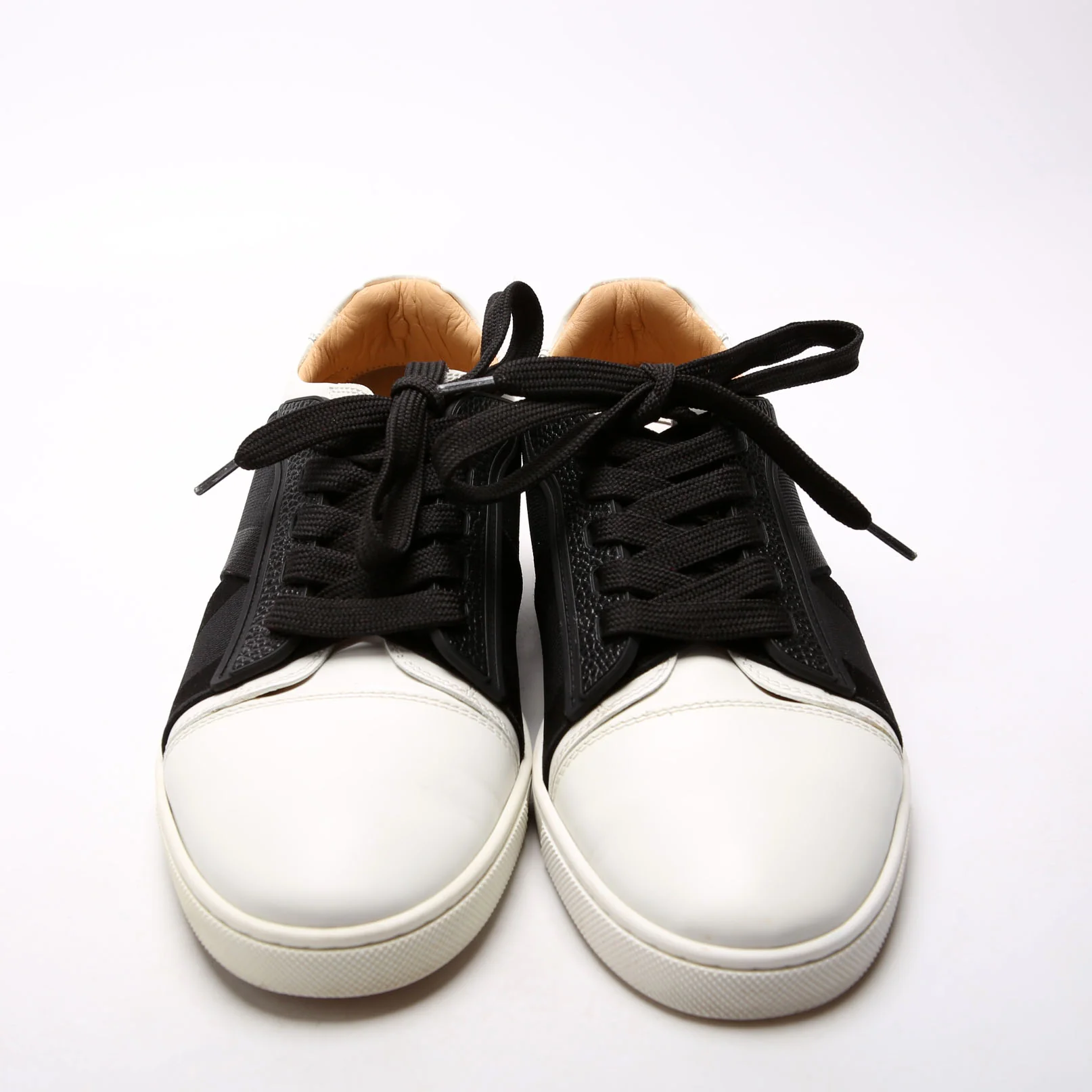 Elastikid Leather Sneakers Size 38.5 White/Black - Image 2