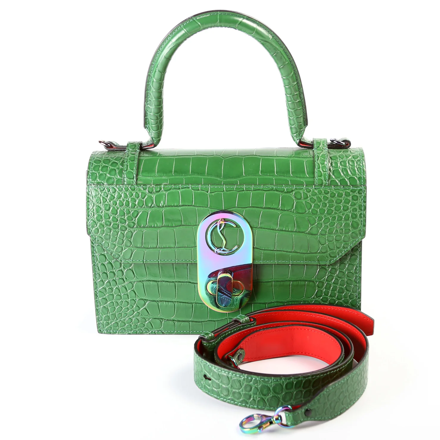 Elisa Top Handle Medium Croc Embossed - Image 9
