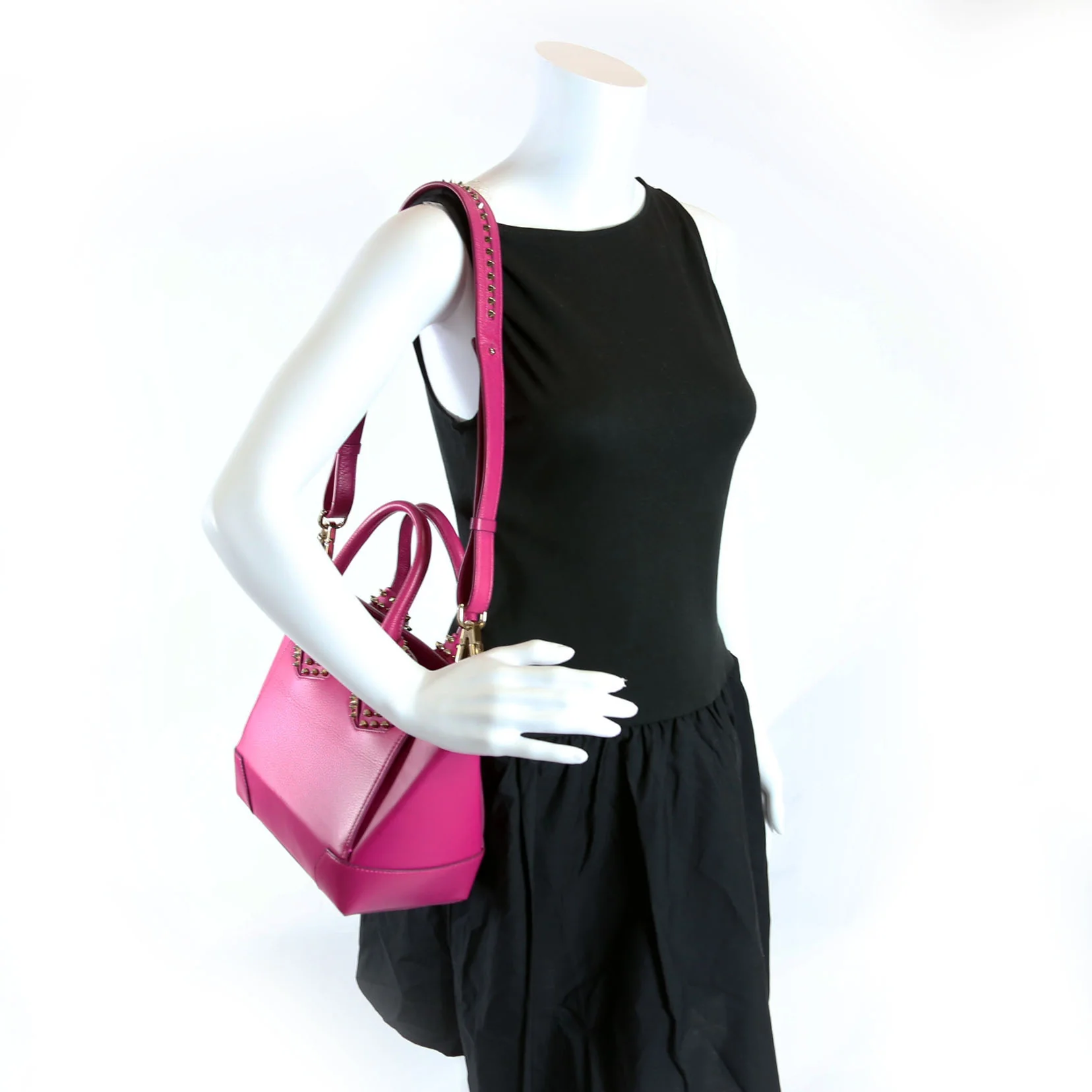 Eloise Spike Calfskin Small Satchel - Image 13