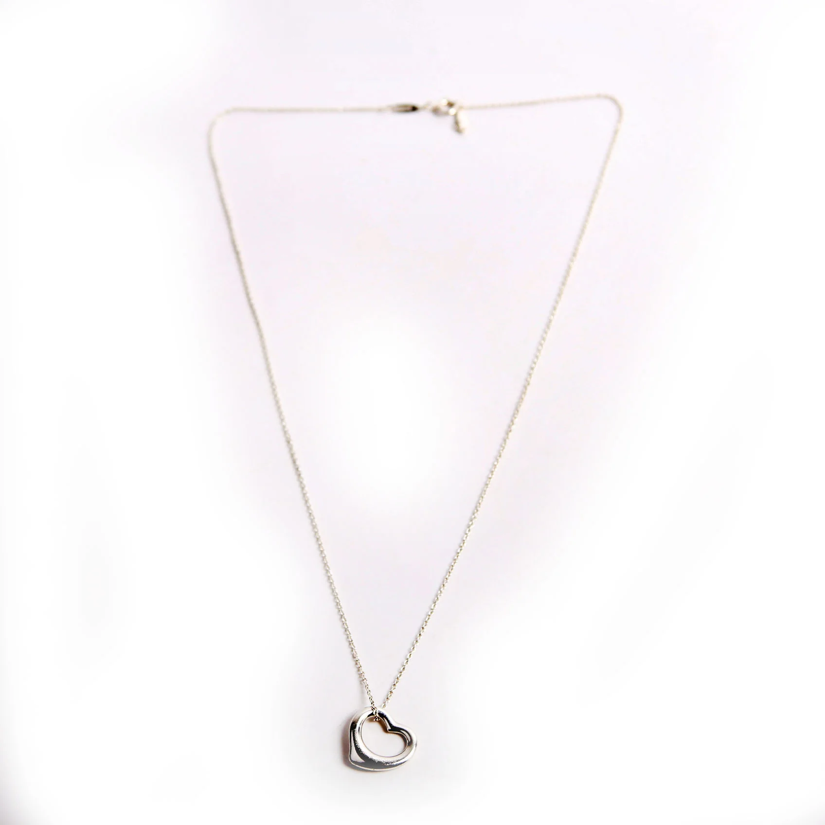 Elsa Peretti Open Heart Necklace Small 925 - Image 2