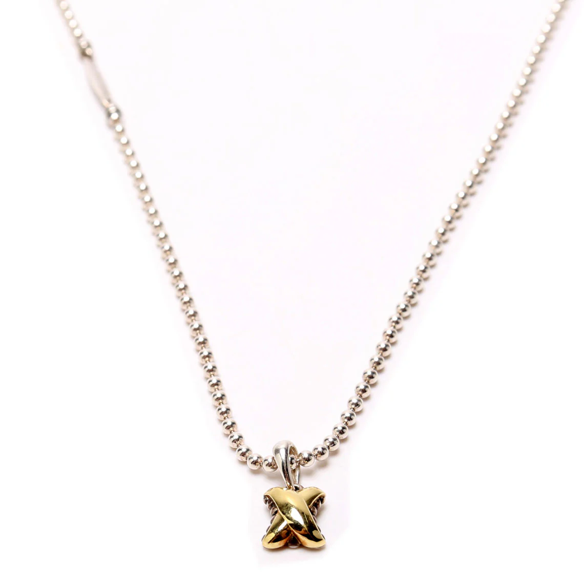 Embrace Two-Tone X Pendant 925/750