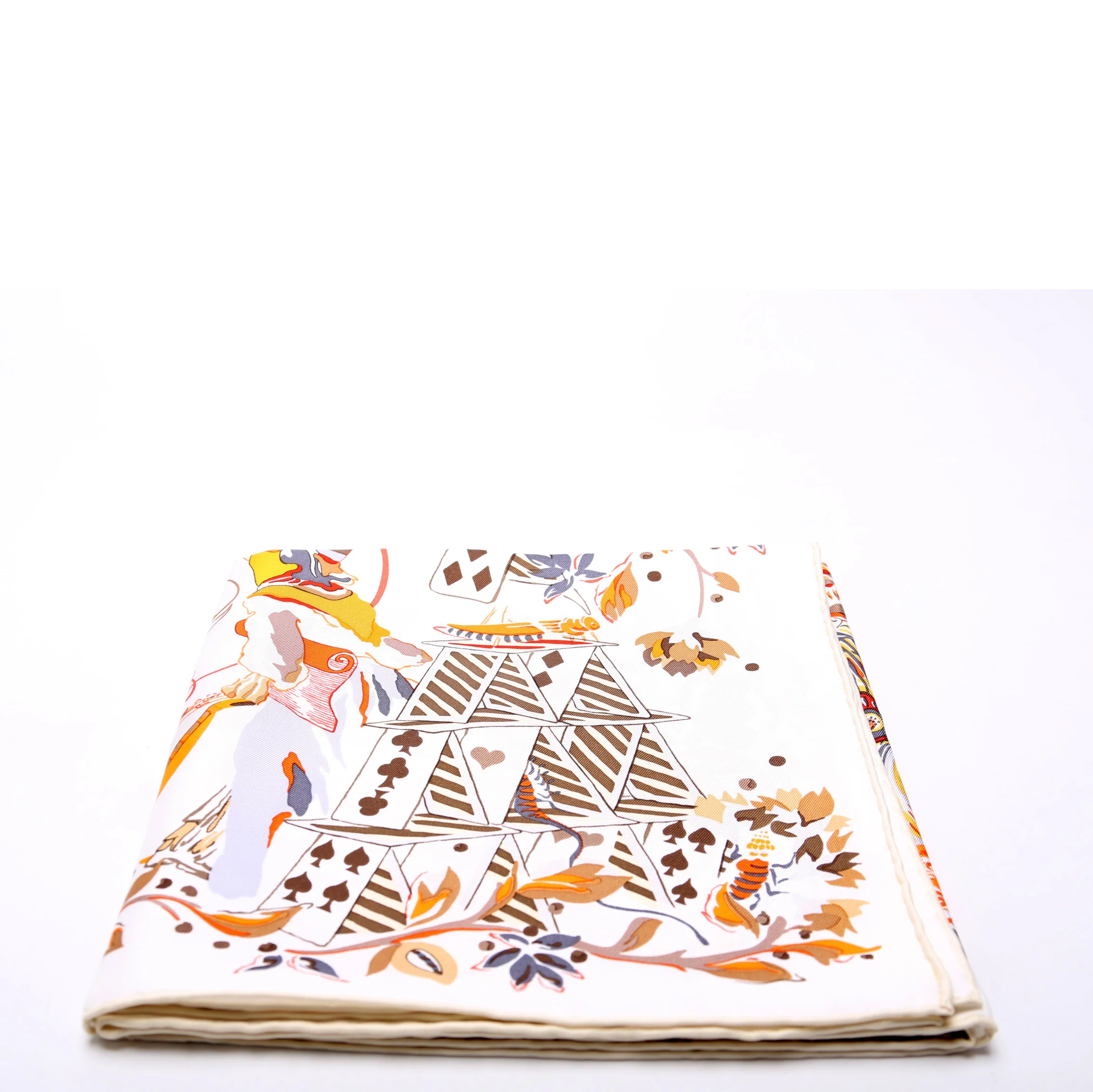 Emilie Et Une Nuit 90 Silk Scarf Orange - Image 3