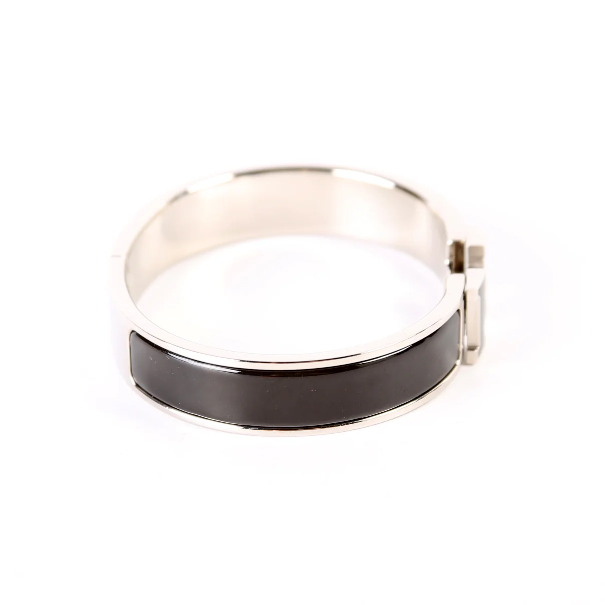 Enamel H Clic Clac Narrow PM Bracelet Black - Image 4