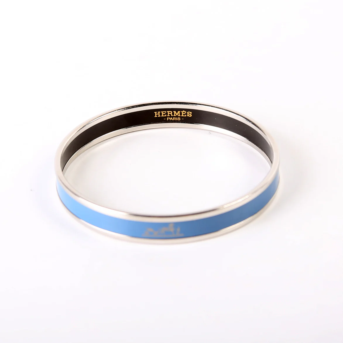 Enamel Narrow Bangle Bracelet - Image 2