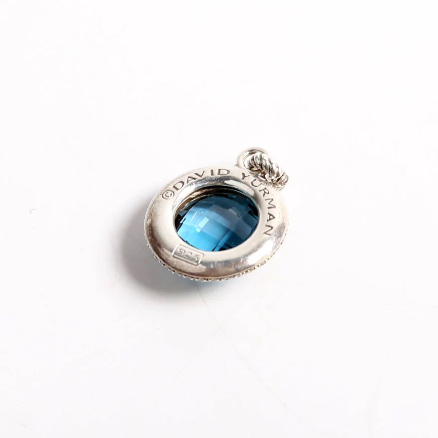 Enhancer Swiss Pendant Only 925/Blue Topaz/Diamond - Image 4