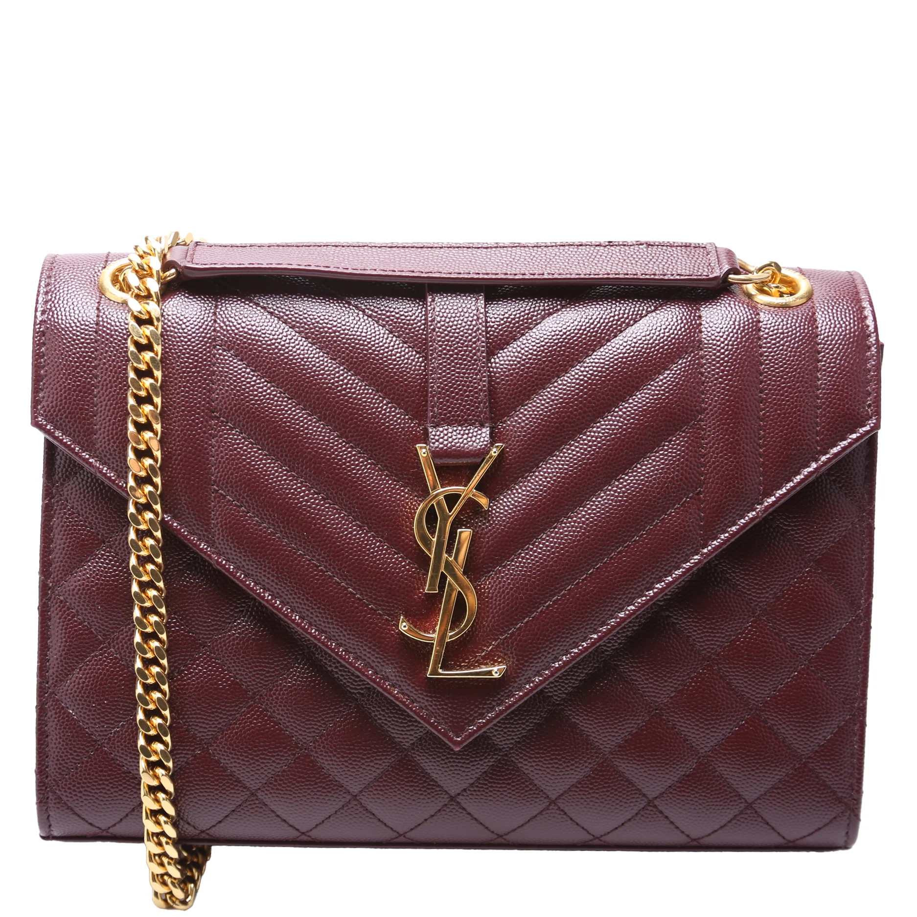 Envelope Medium Grain De Poudre Triquilt Maroon