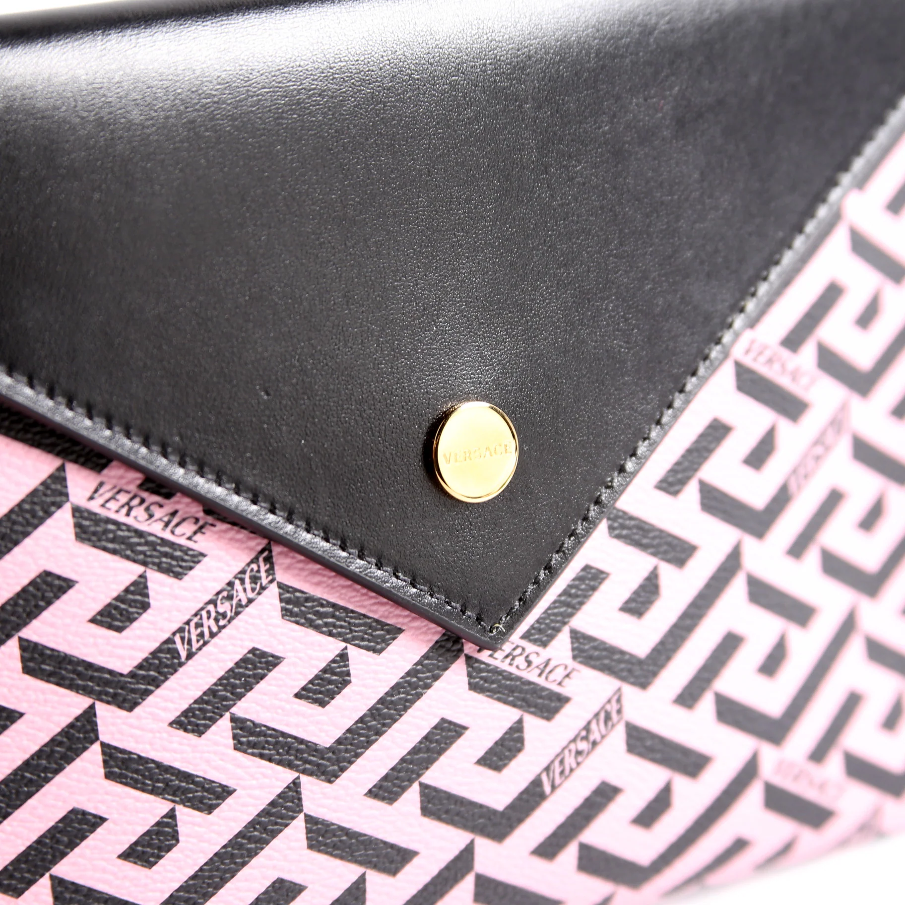 Envelope Pouch 3-Piece Set Greca Print Canvas Multicolor/Black - Image 10