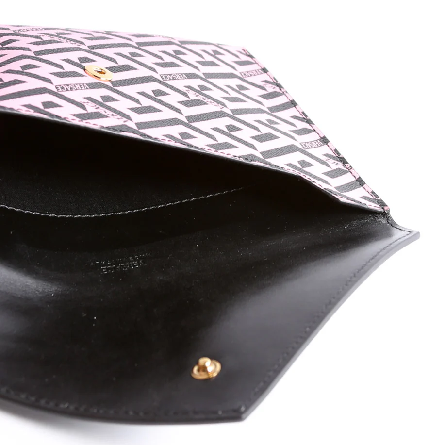 Envelope Pouch 3-Piece Set Greca Print Canvas Multicolor/Black - Image 14
