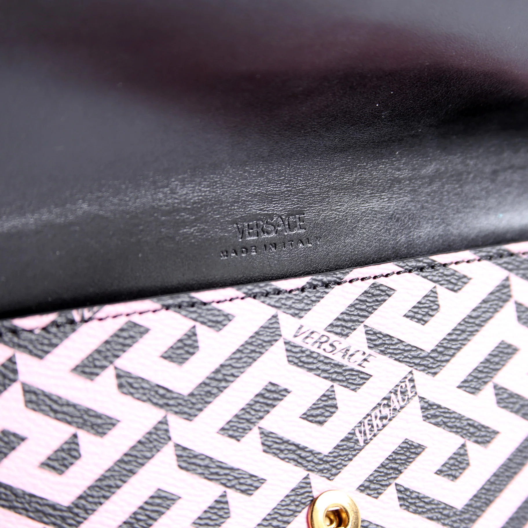 Envelope Pouch 3-Piece Set Greca Print Canvas Multicolor/Black - Image 15