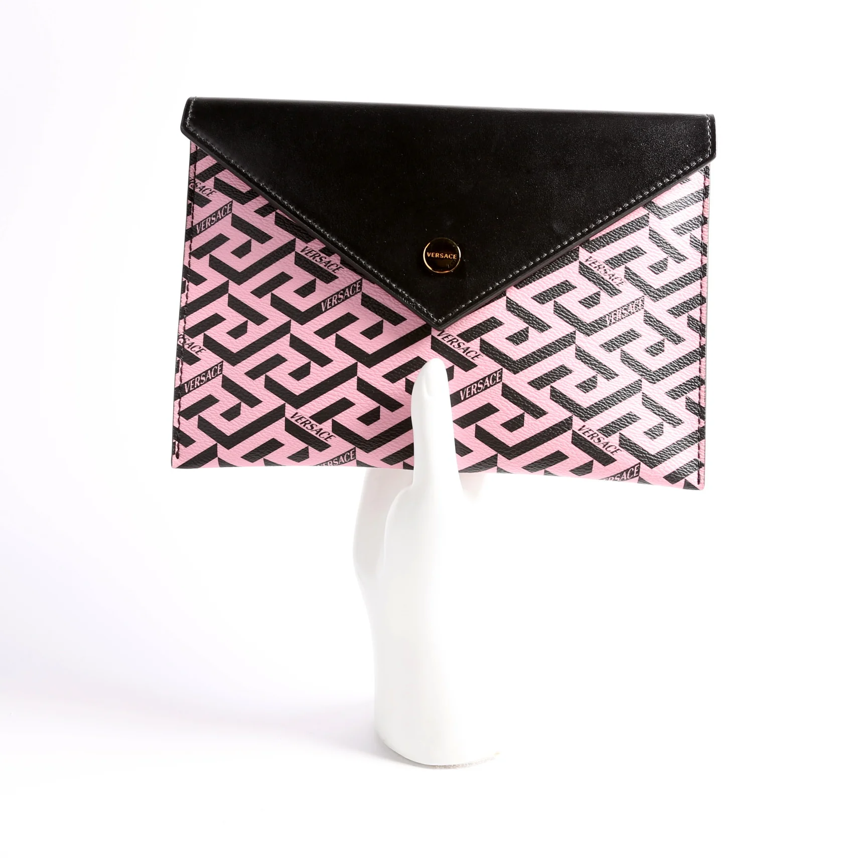 Envelope Pouch 3-Piece Set Greca Print Canvas Multicolor/Black - Image 16