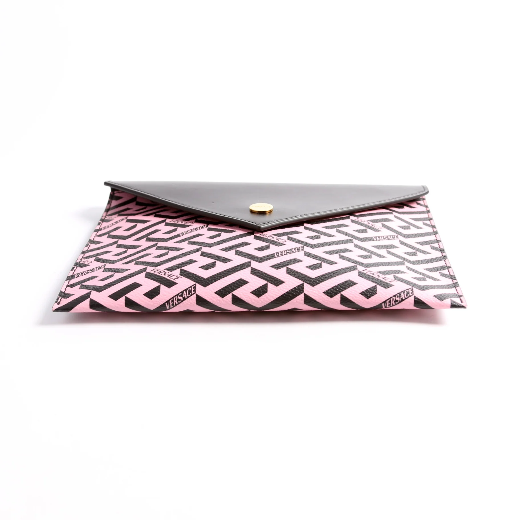 Envelope Pouch 3-Piece Set Greca Print Canvas Multicolor/Black - Image 5