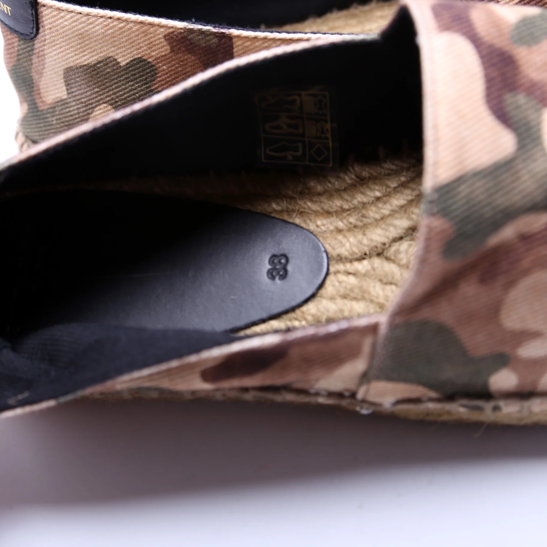 Espadrille Camo Flats Size 38 - Image 5
