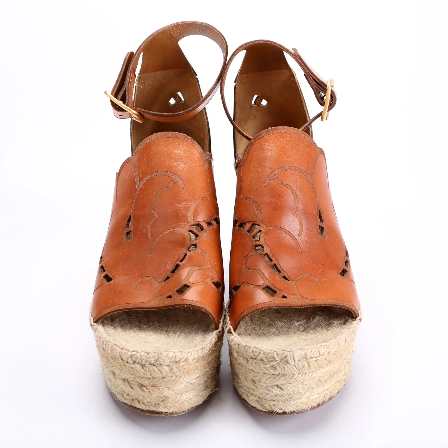 Espadrille Wedges Size 39 Brown - Image 2