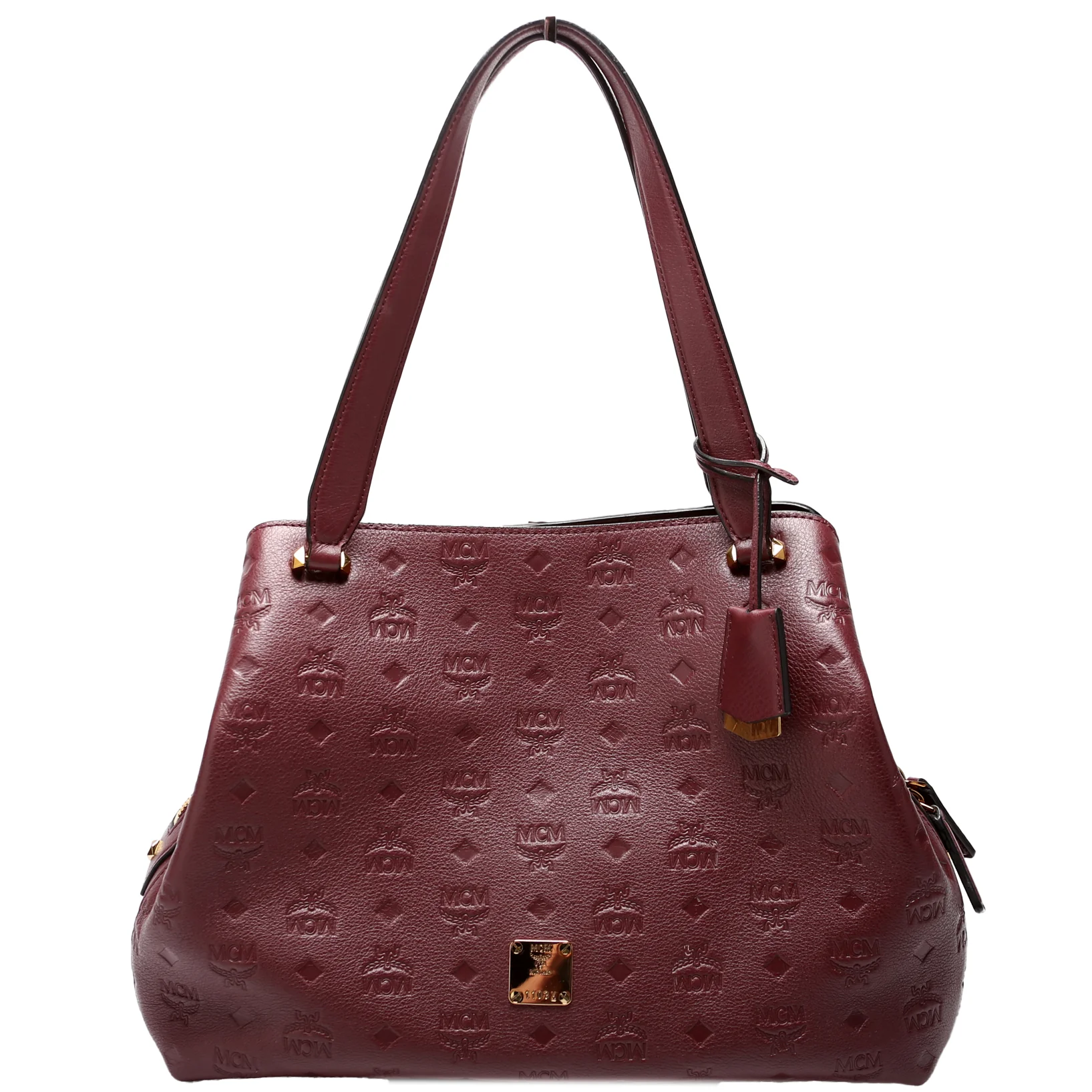 Essentials Ottomar Leather Tote Plum