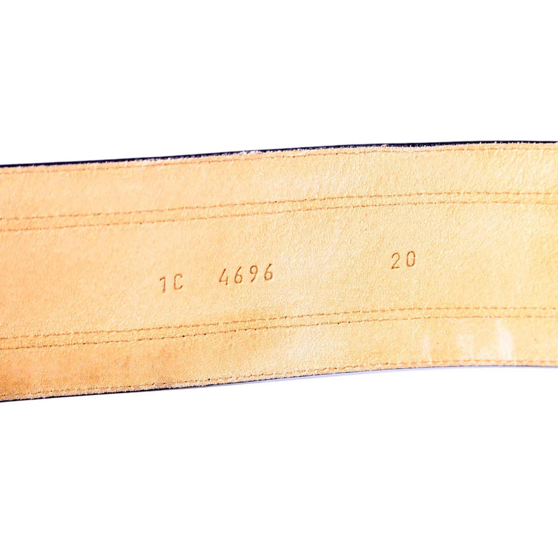 Extra Wide Saffiano Leather Belt Size 90/36 Black - Image 6