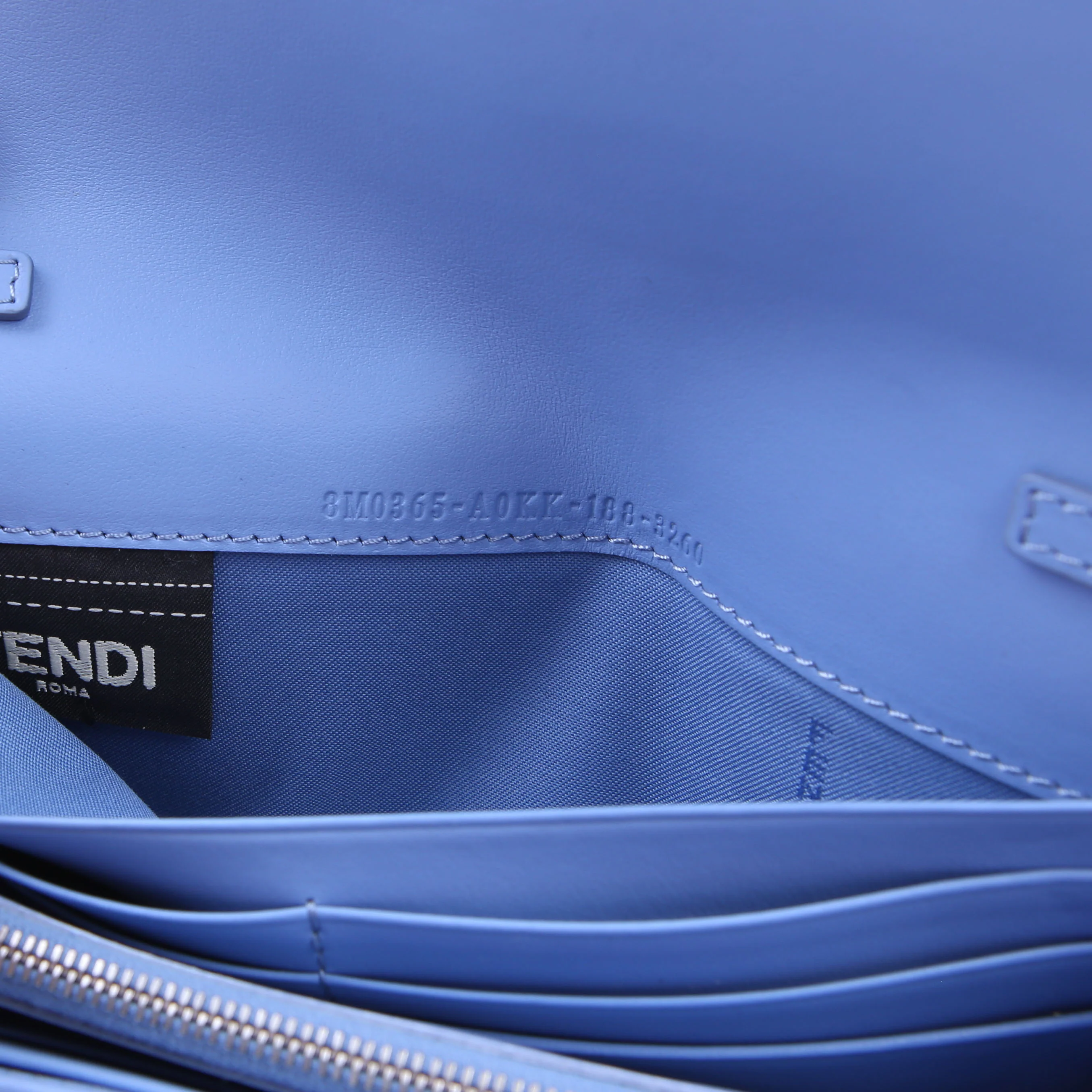 F Is Fendi Continental Chain Wallet Blue - Image 10