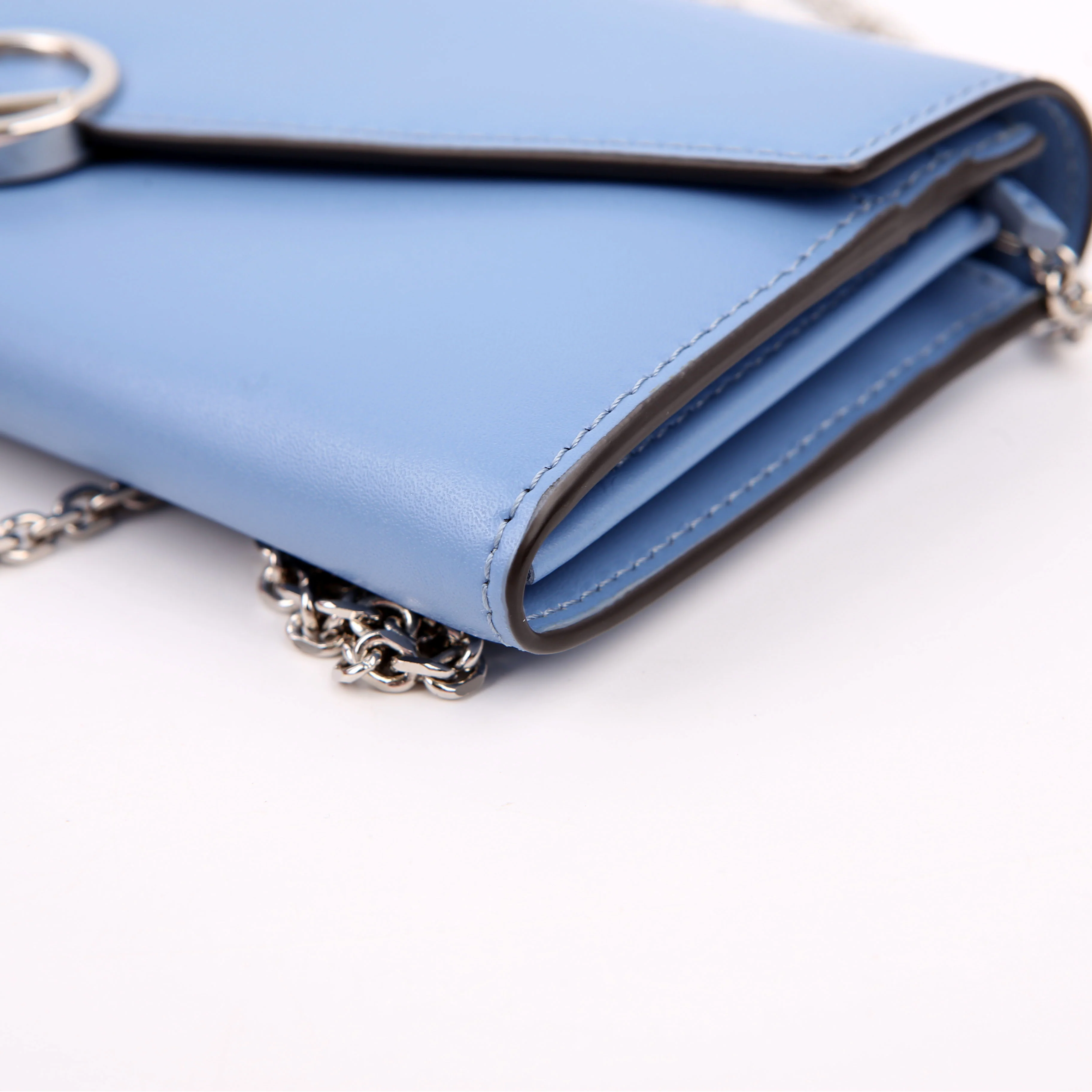 F Is Fendi Continental Chain Wallet Blue - Image 5
