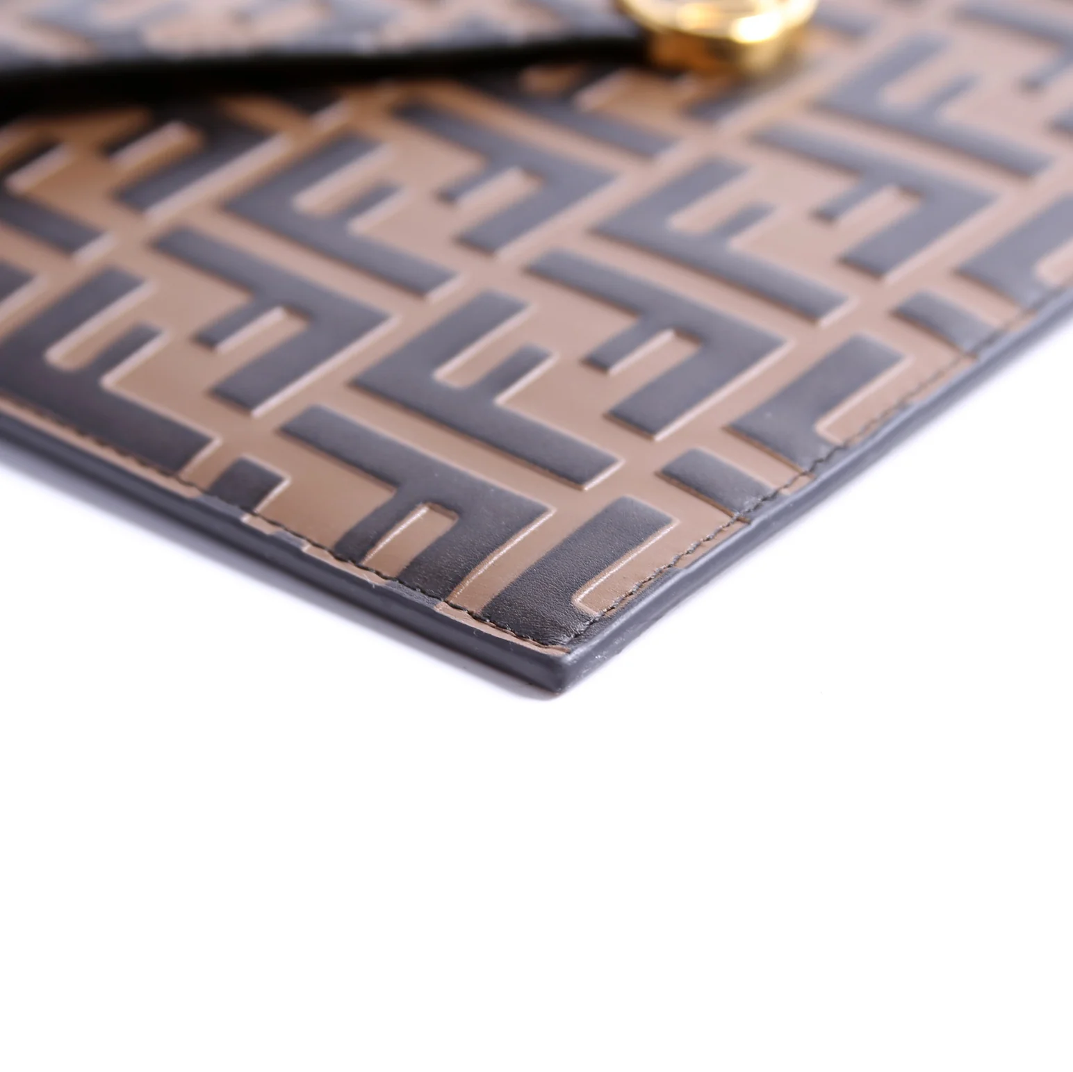 F Is Fendi Zucca Envelope Flat Pouch Brown/Black - Image 6