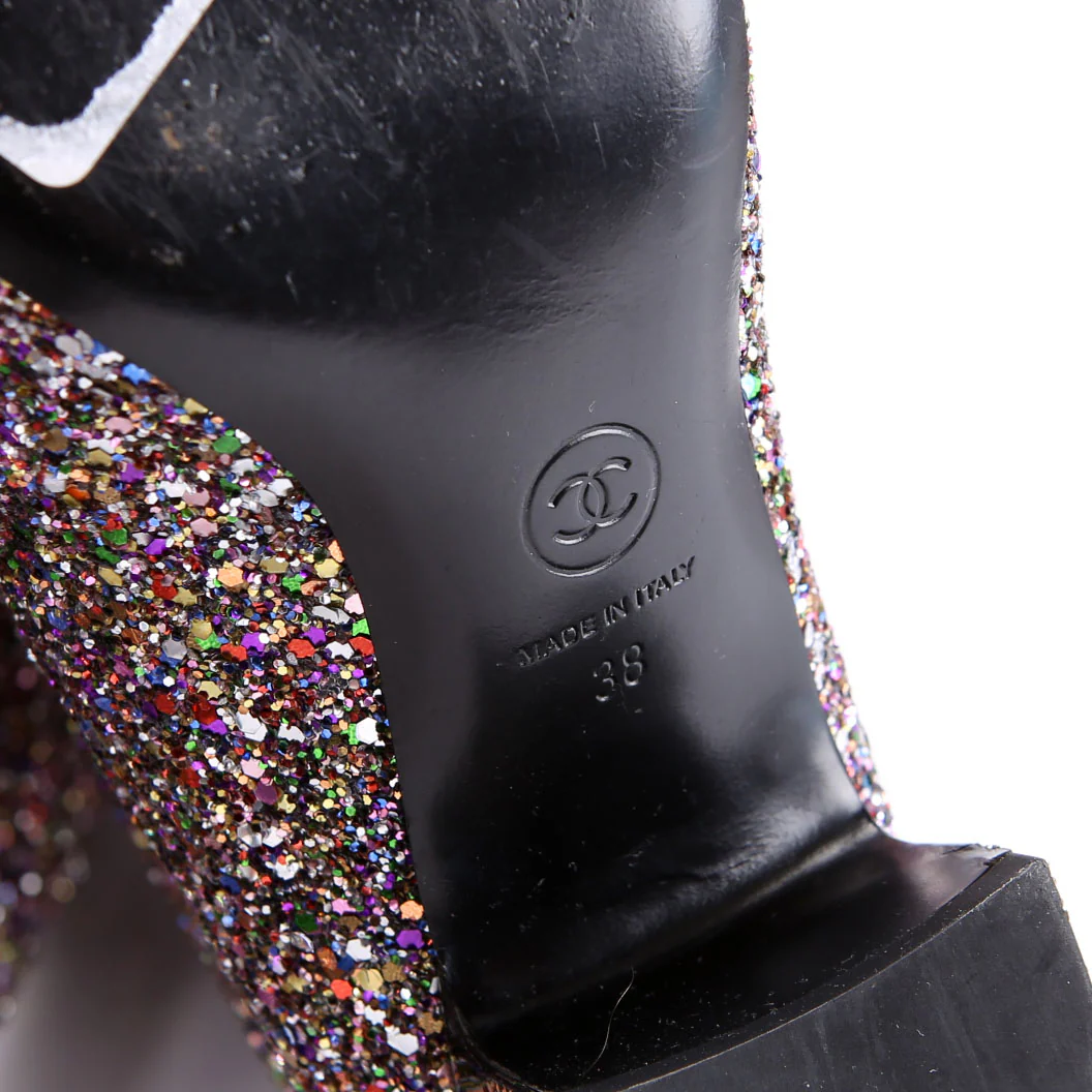 Fantasy Glitter High Boots Size 38 - Image 9