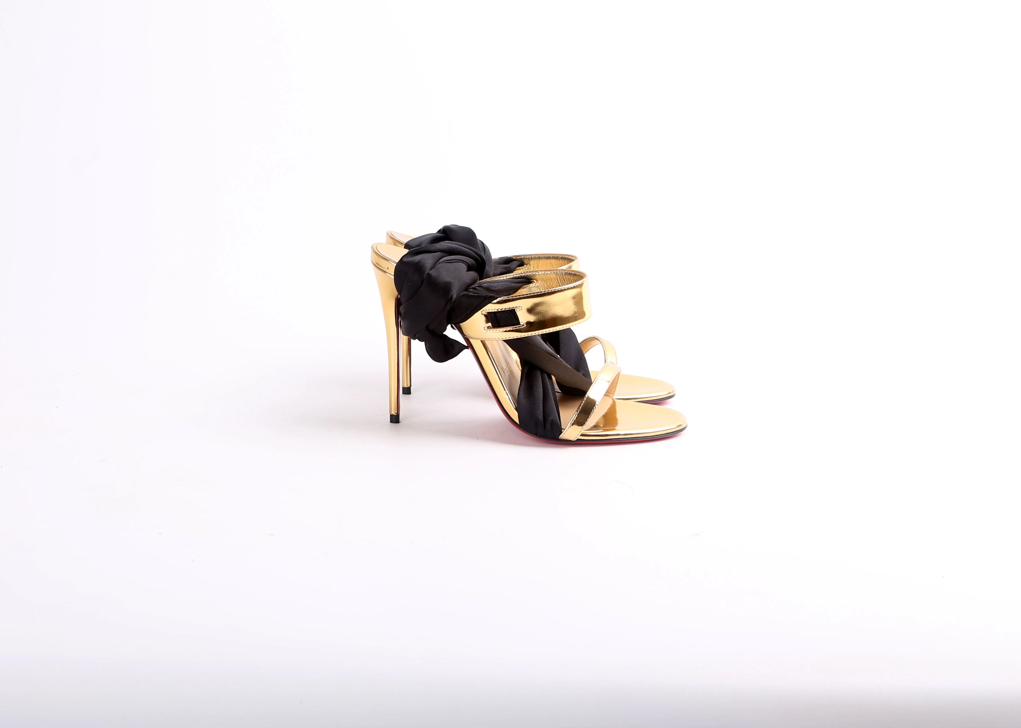Faustina Metallic Ribbon Sandal Heels Size 36 - Image 3