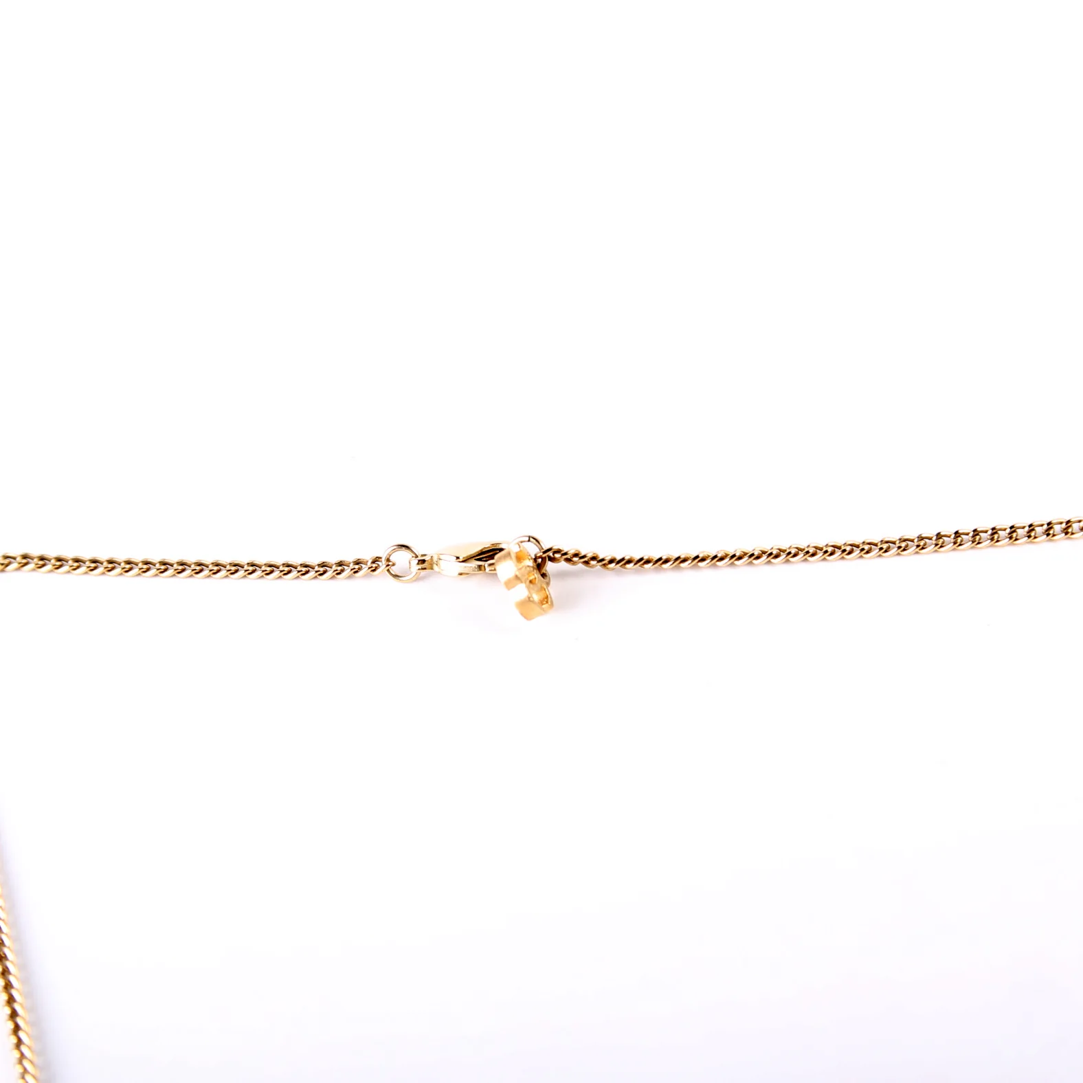 Faux Pearl CC Camellia Pendant Necklace - Image 3