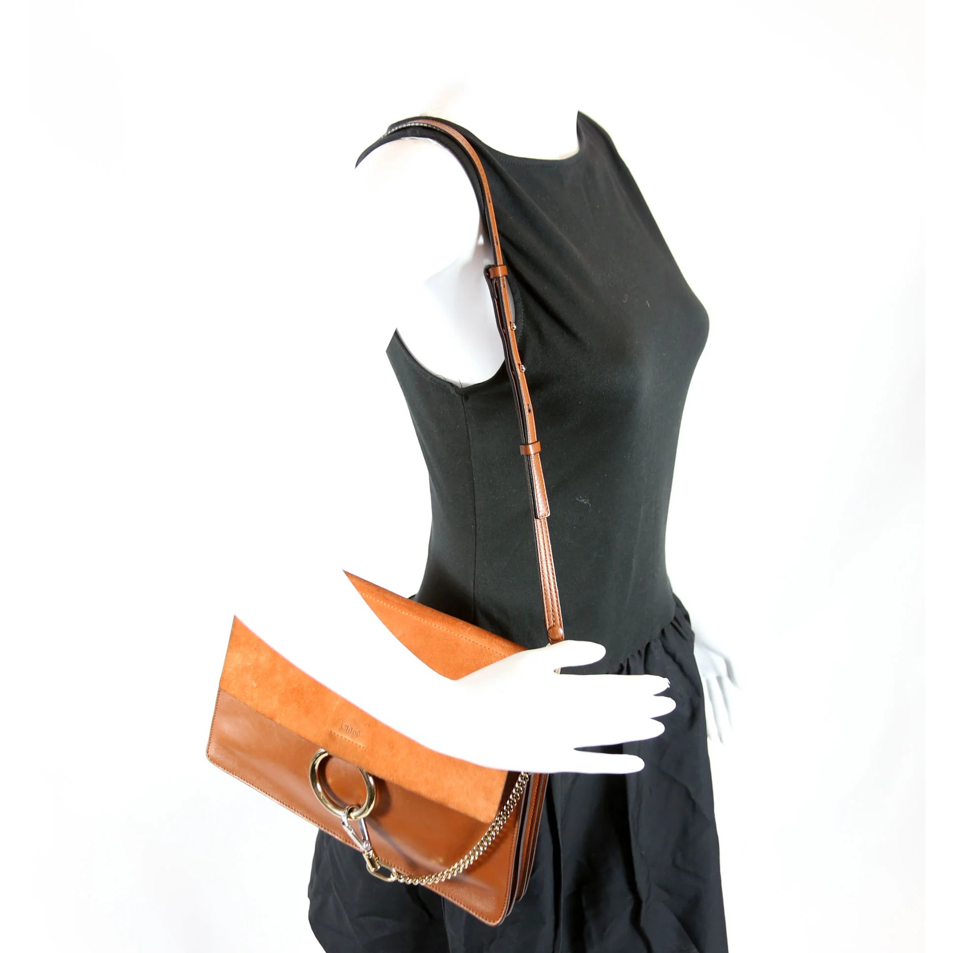 Faye Shoulder Bag Medium Brown - Image 10