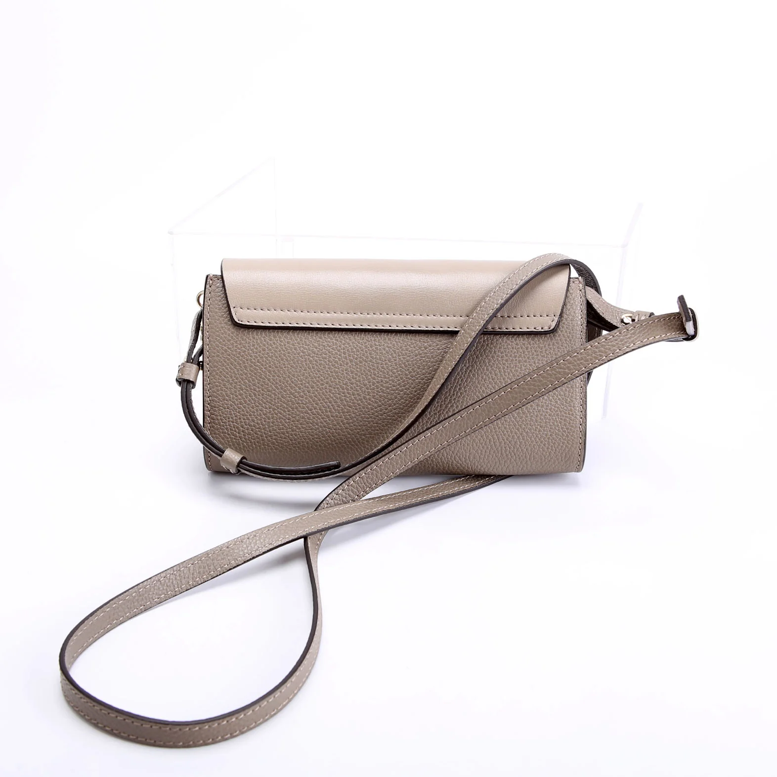 Faye Shoulder Bag Mini Taupe - Image 3