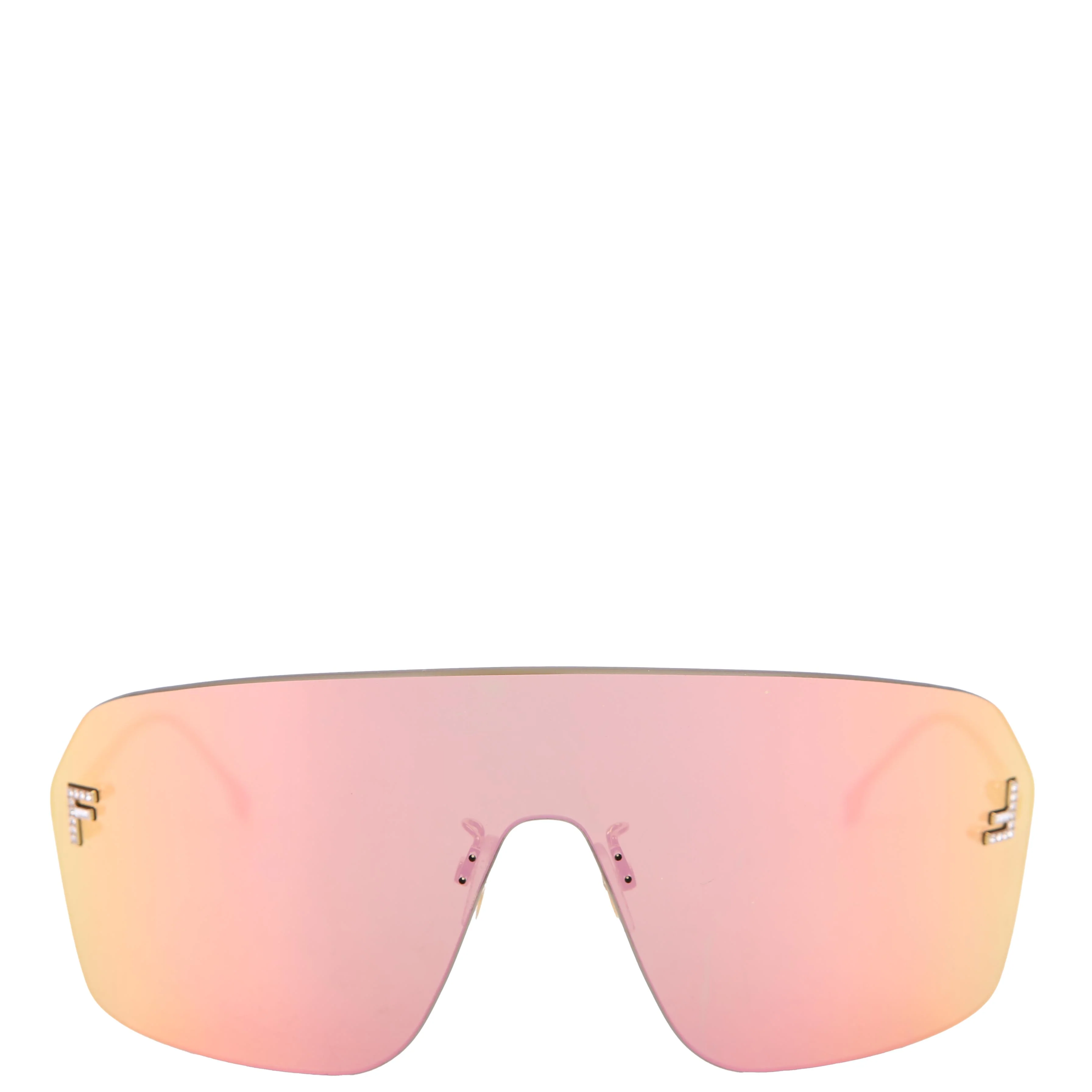 FE4121 Mirror Crystal Sunglasses Pink/Yellow
