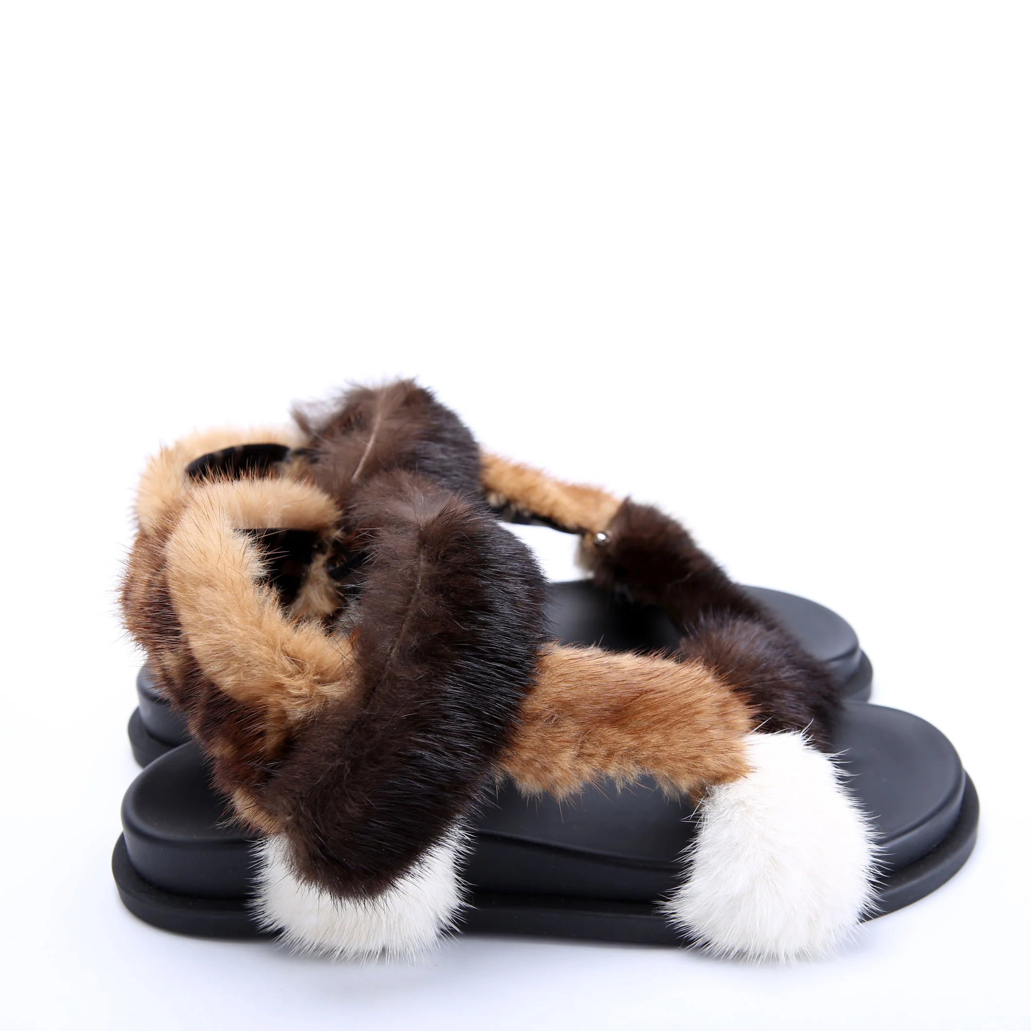 Fendi Feel Mink Sandals Size 37 - Image 3
