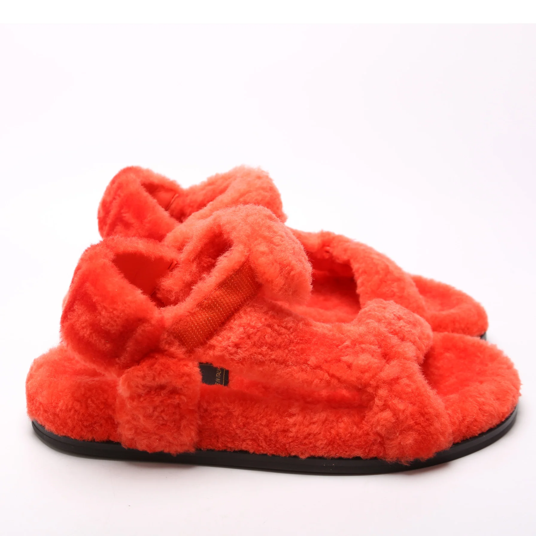 Fendi Feel Shearling Sandals Size 37 - Image 3