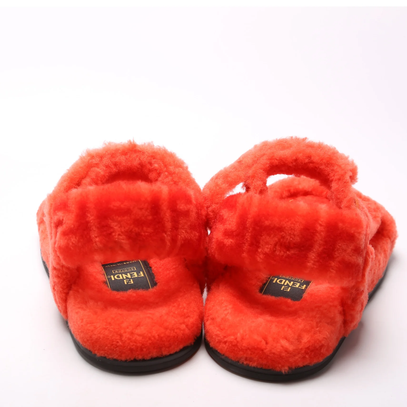 Fendi Feel Shearling Sandals Size 37 - Image 4